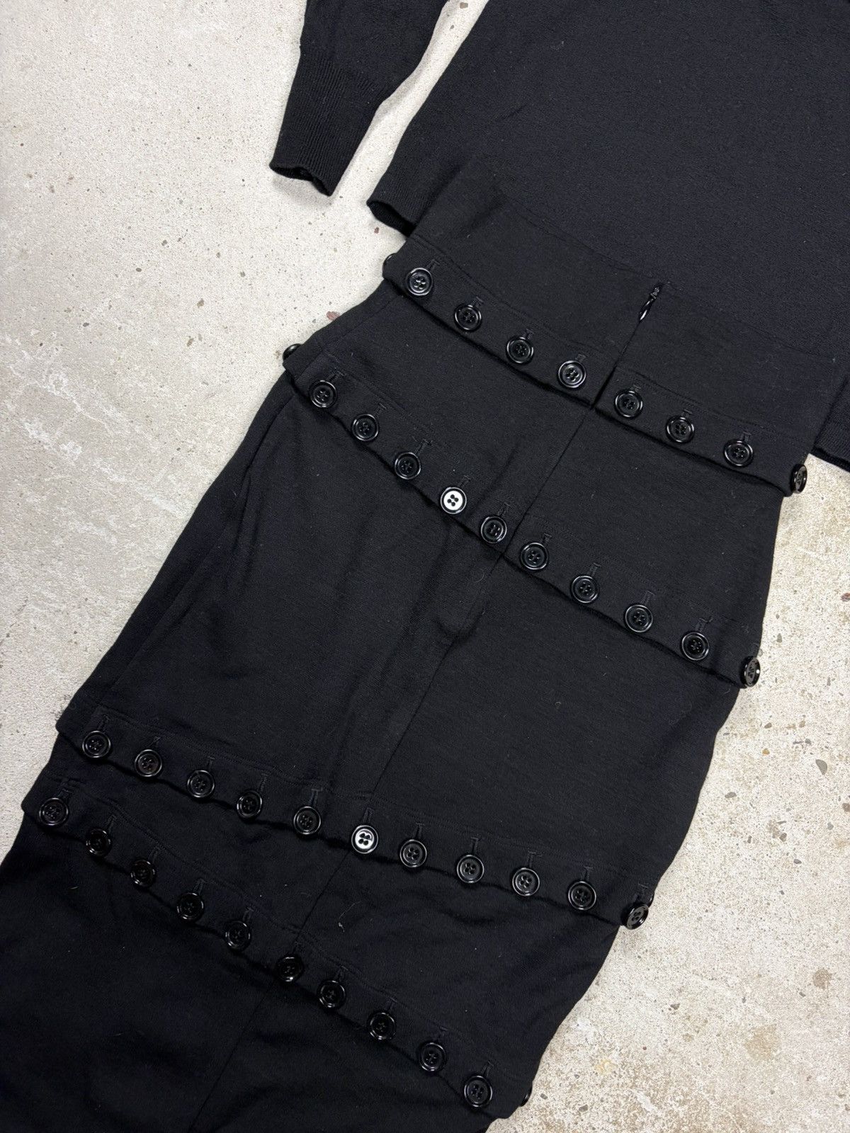 Dolce & Gabbana FW 2003 Dolce & Gabbana Black Button Up Skirt & Sweater Set Size S / US 4 / IT 40 - 19 Thumbnail