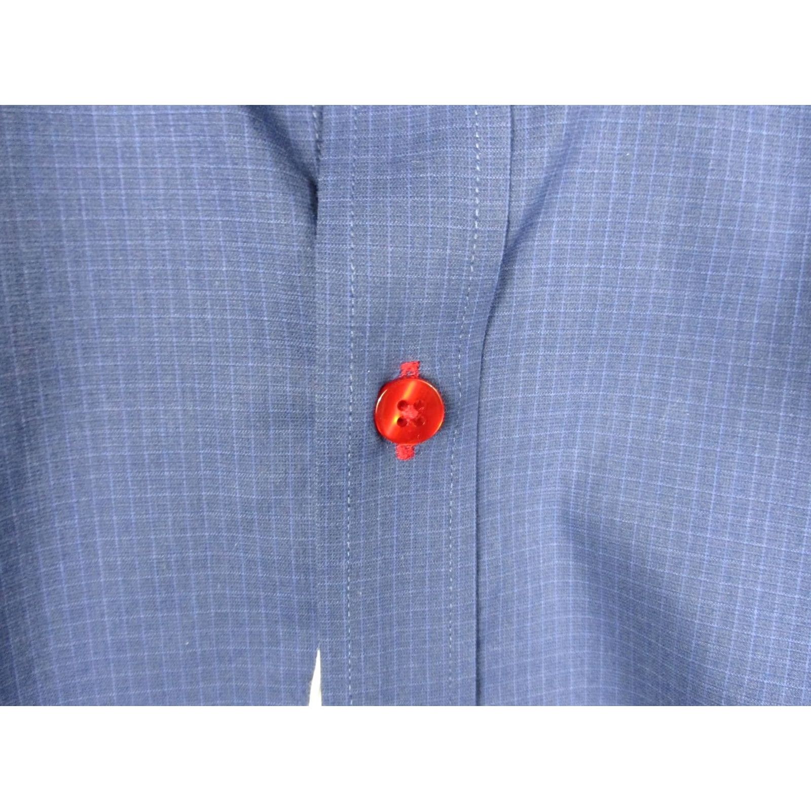 Vintage Twillory Dress Shirt Mens 15 34/35 Blue Performance Non Iron Stretch Trim Fit Size 40R - 6 Thumbnail