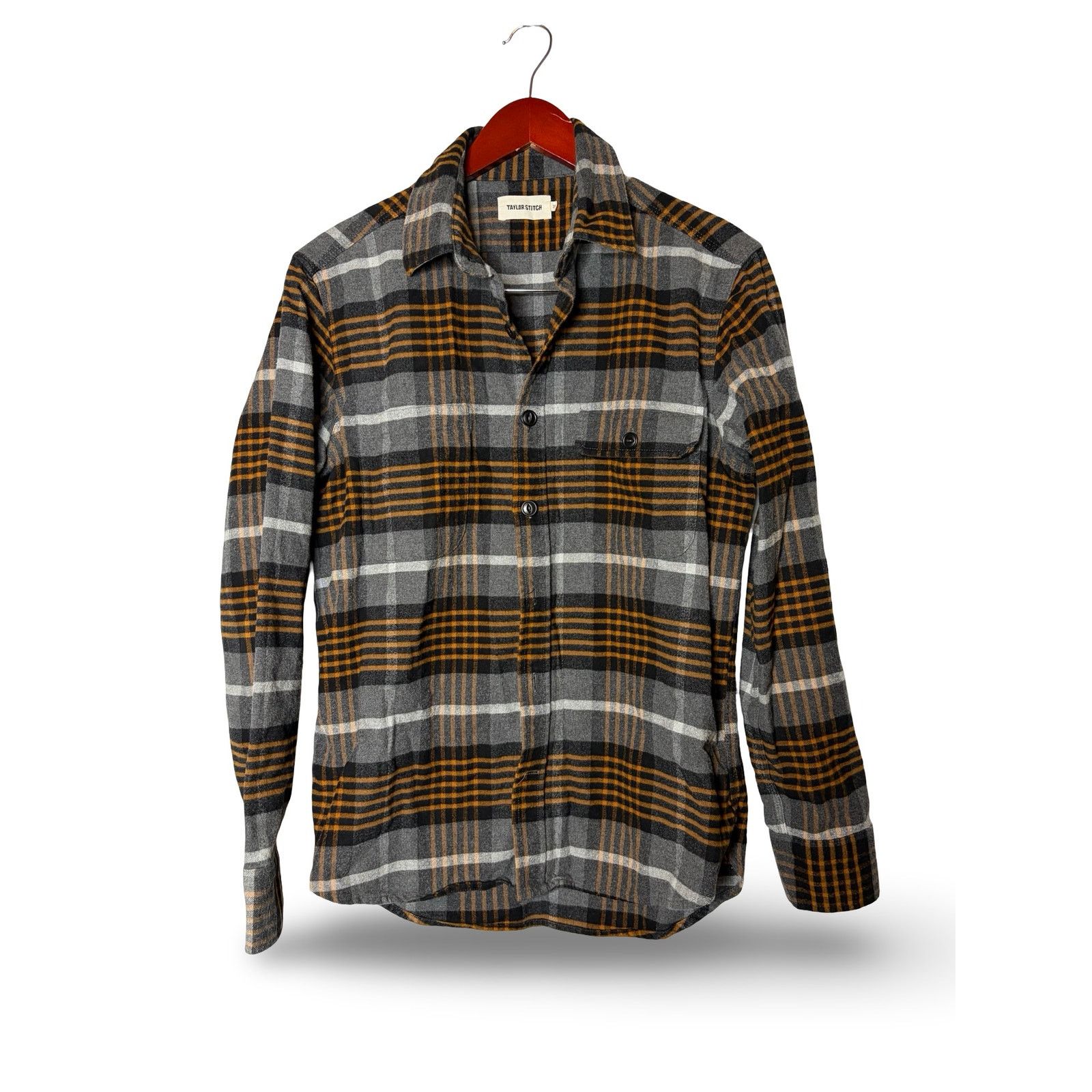 Taylor Stitch Taylor Stitch Moto Button Down Shirt in Orange Plaid Size US S / EU 44-46 / 1 - 1 Thumbnail