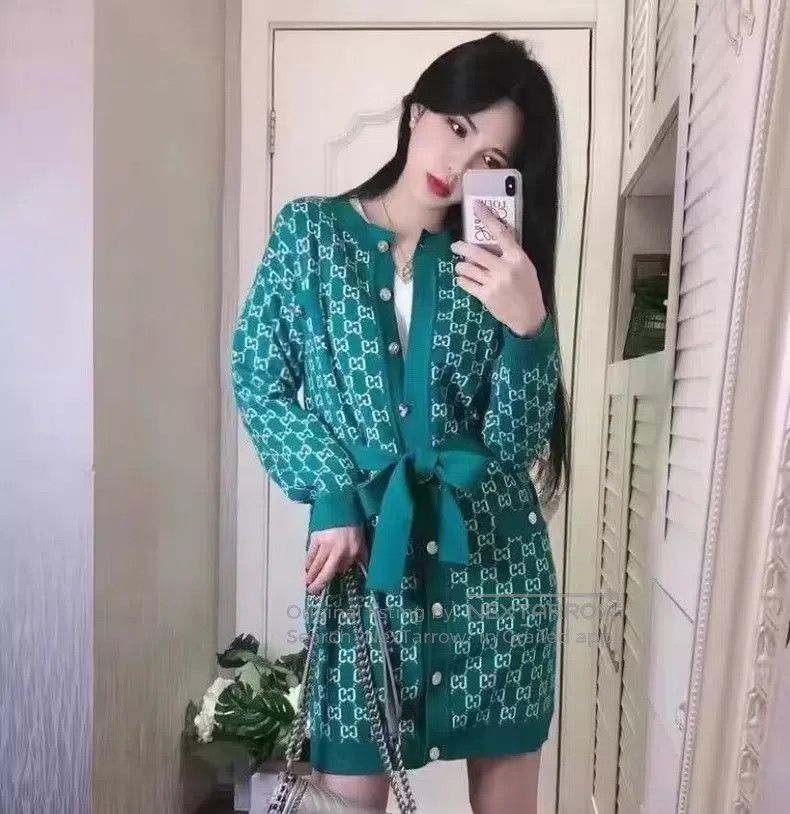 Gucci Gucci Green logo jacquad full-print wool single-breasted l Size XS / US 0-2 / IT 36-38 - 9 Thumbnail