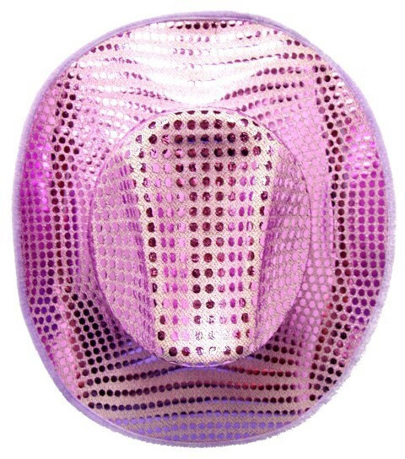 Designer Sequin Fabric Cowboy/Cowgirl Hat LITE PURPLE LAVENDER Size ONE SIZE - 1 Thumbnail