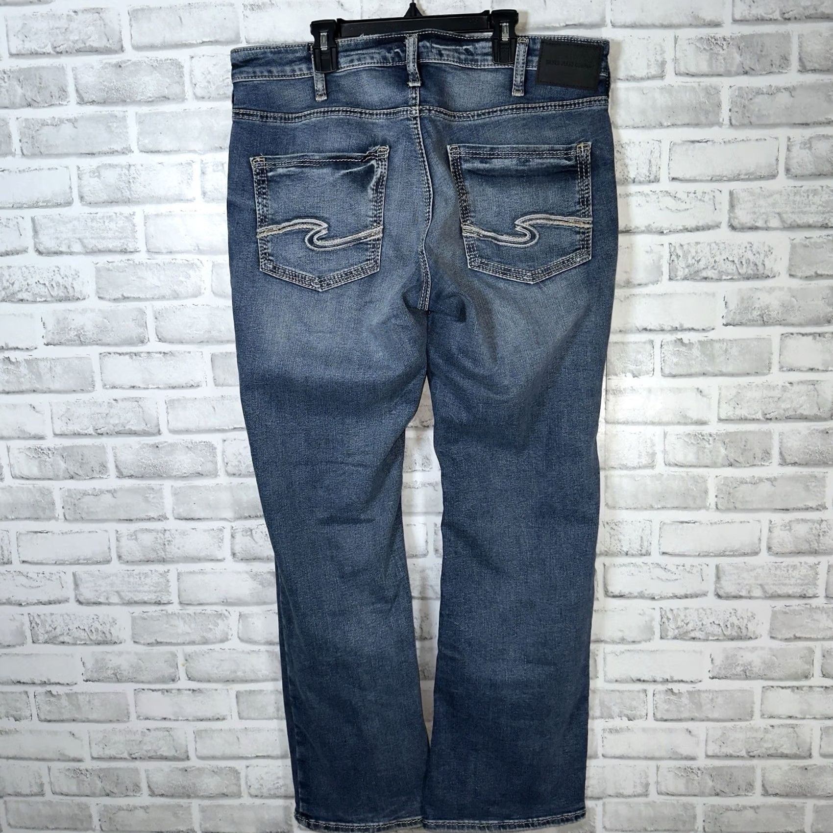 Silver Jeans Co. Silver Jeans Co Jeans Mens Distressed Blue Cotton Blend 34x30 Straight Size US 34 / EU 50 - 5 Thumbnail