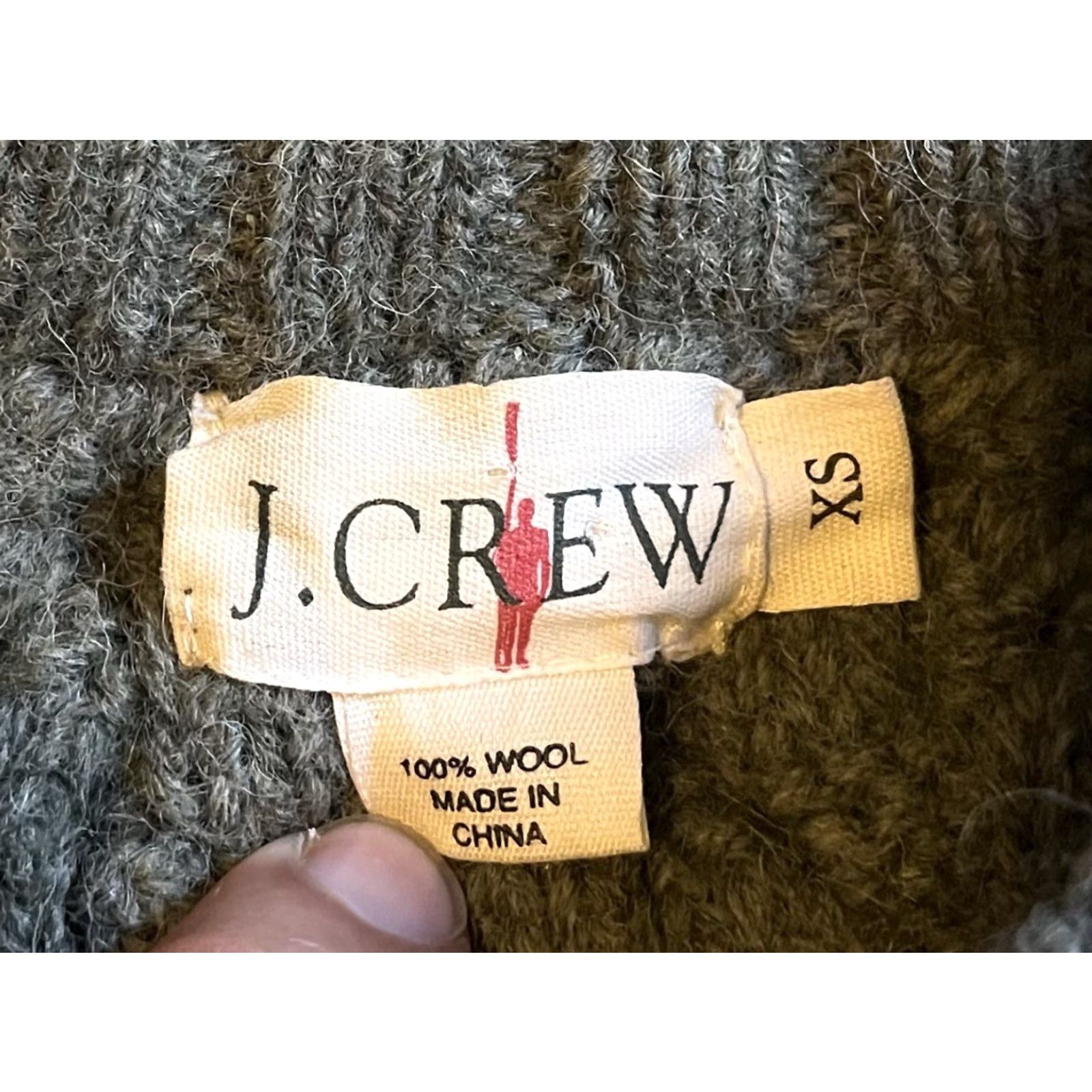 J.Crew VINTAGE J.CREW Wool Cable Knit Aran Fisherman Sweater Men’s XS Gray Pullover Knit Shirt? Size US XS / EU 42 / 0 - 4 Thumbnail