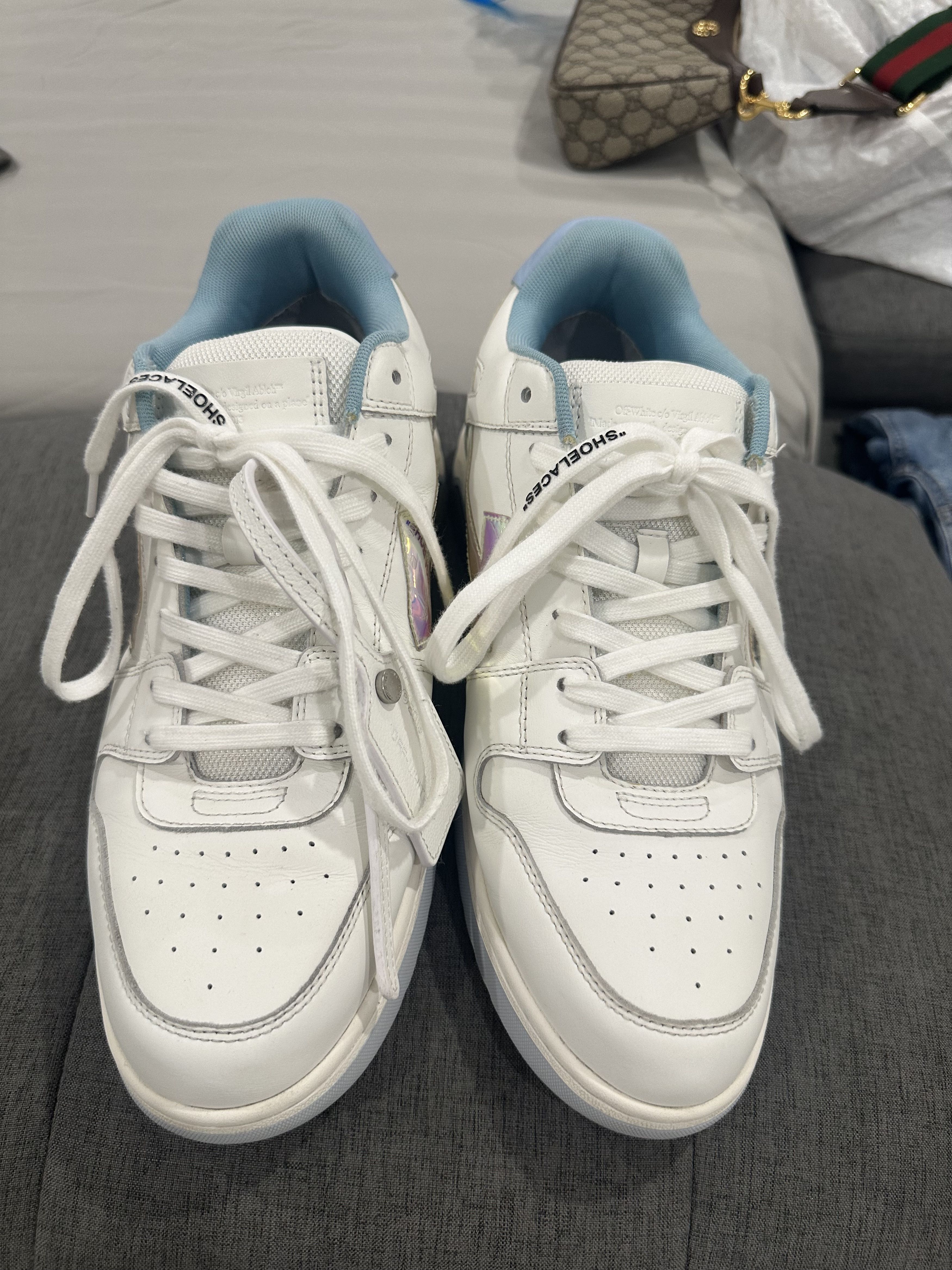 Off-White Off White Out Of Office White Iridescent Sneakers Size US 12 / EU 45 - 1 Thumbnail