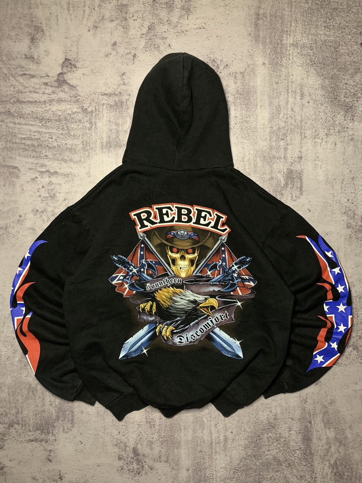 Band Tees Confederate Flag Hoodie “Rebel Southern Discomfort” Size US XL / EU 56 / 4 - 2 Thumbnail