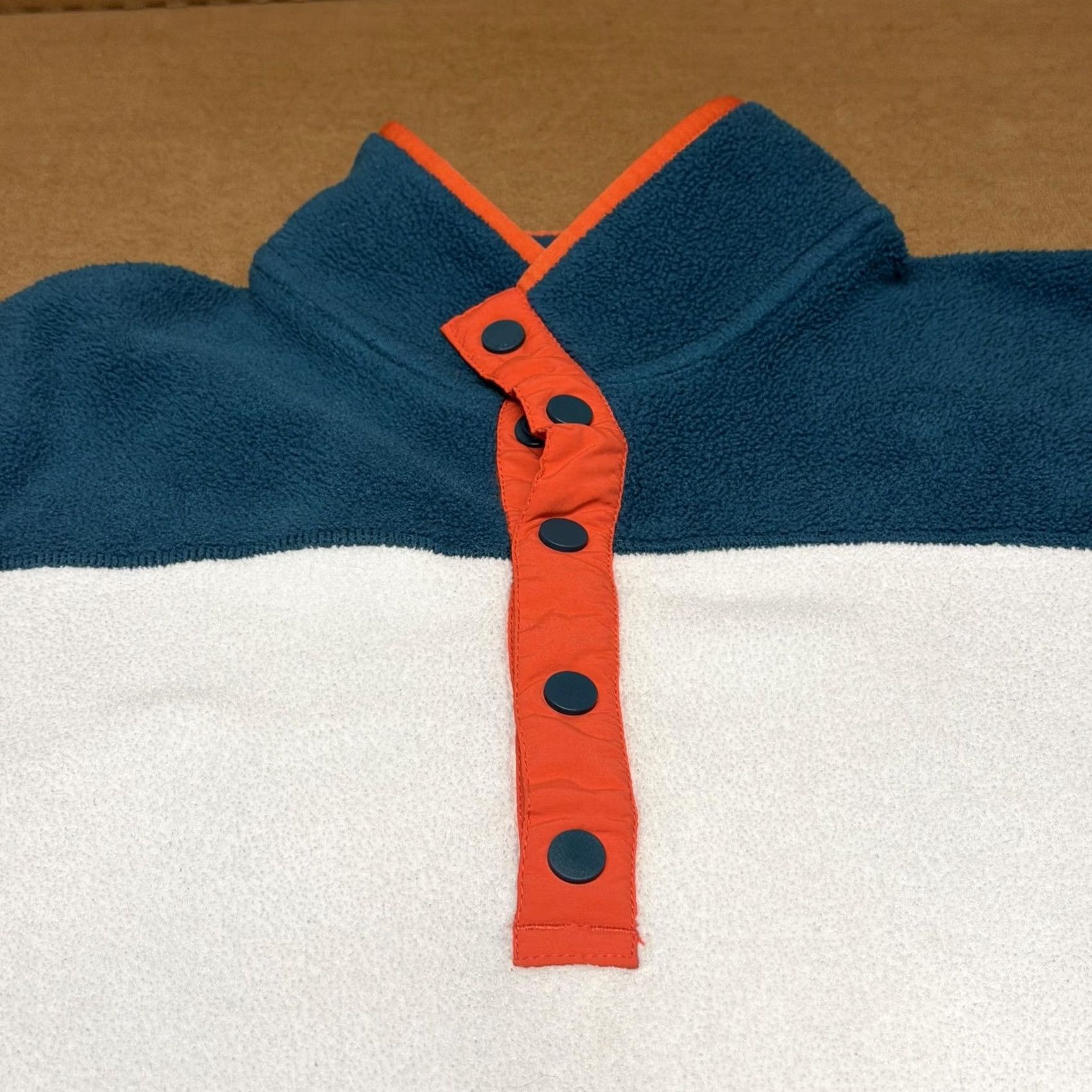Burton Burton Sweatshirt Mens M Fleece Pullover Snap Kangaroo Colorblock Teal Multicolor Zip Pocket Logo Pullover Skiing Size US M / EU 48-50 / 2 - 3 Thumbnail