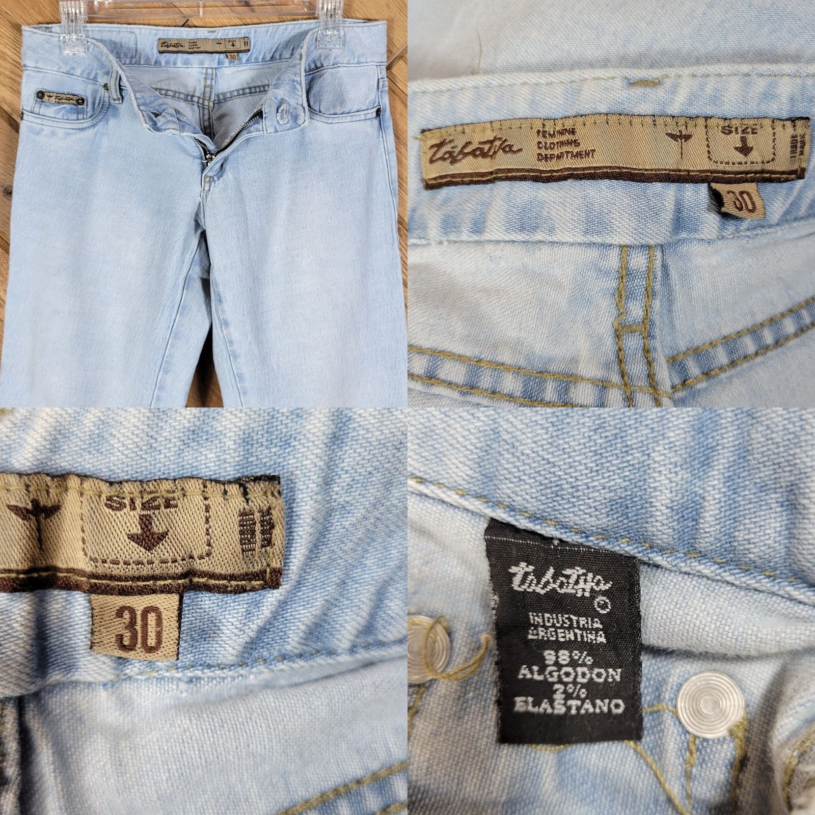 Vintage Tabatha Jeans Blue Size 30 Denim 5-Pocket Design Light Blue Women's Jeans Size 30" / US 8 / IT 44 - 8 Thumbnail