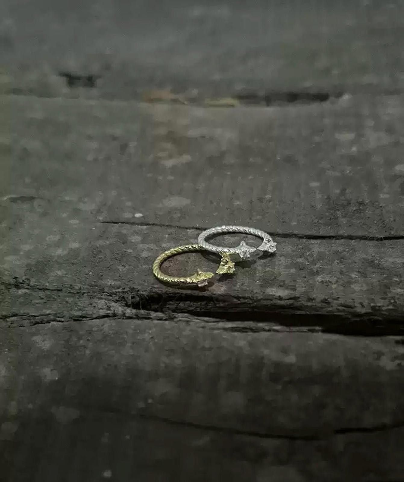 Jewelry Adjustable Star Accent Rings, Minimalist Jewelry Size ONE SIZE - 6 Thumbnail