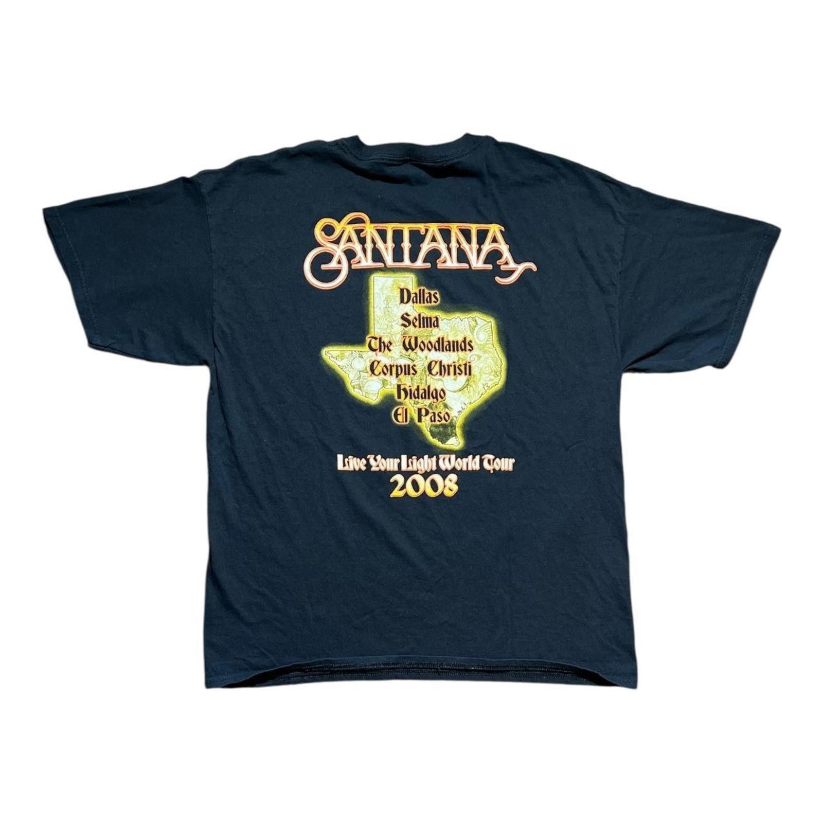 Other Santana Live Your Light 2008 World Tour Band Concert T-shirt Size US XL / EU 56 / 4 - 2 Thumbnail
