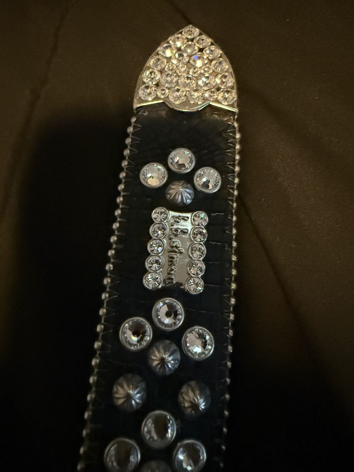 B.B. Simon BB Simon Lavasan Black Clear Belt Size 36 - 2 Thumbnail