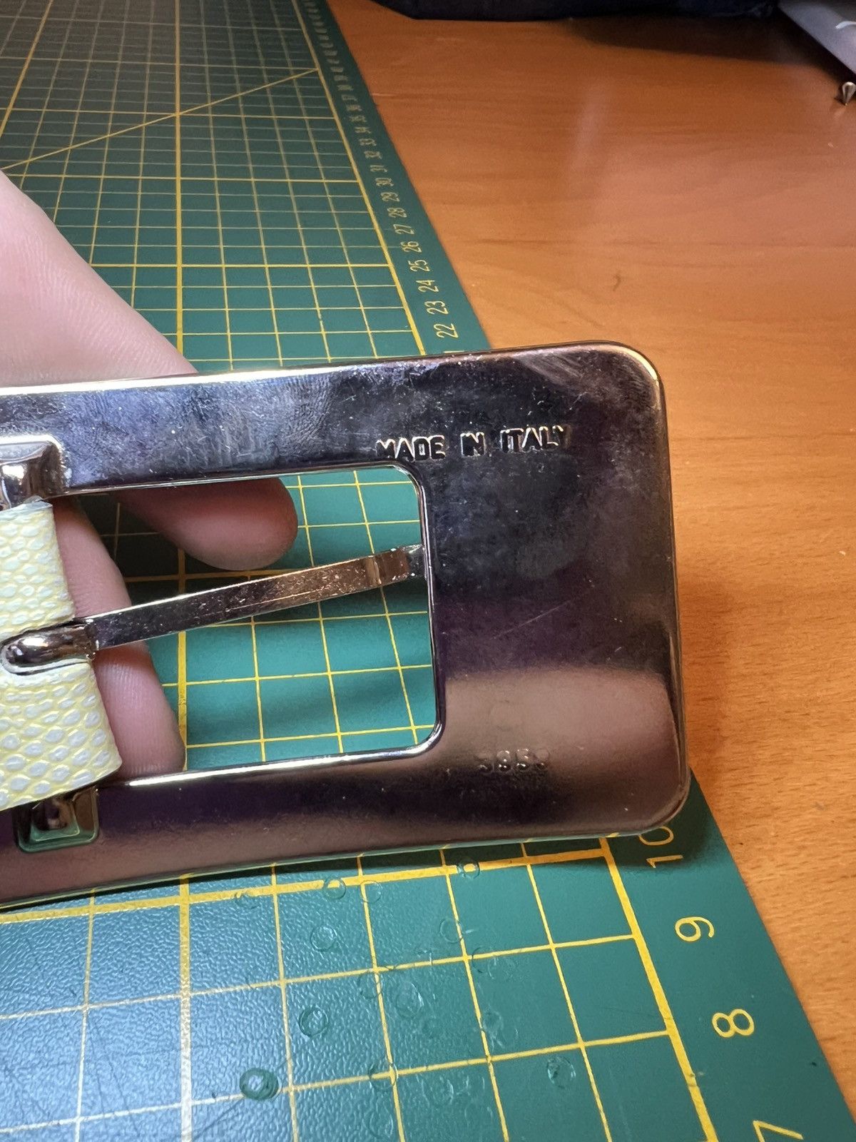 Vintage Fabio Corti reversible snakeskin/silver Italian leather belt Size ONE SIZE - 5 Thumbnail
