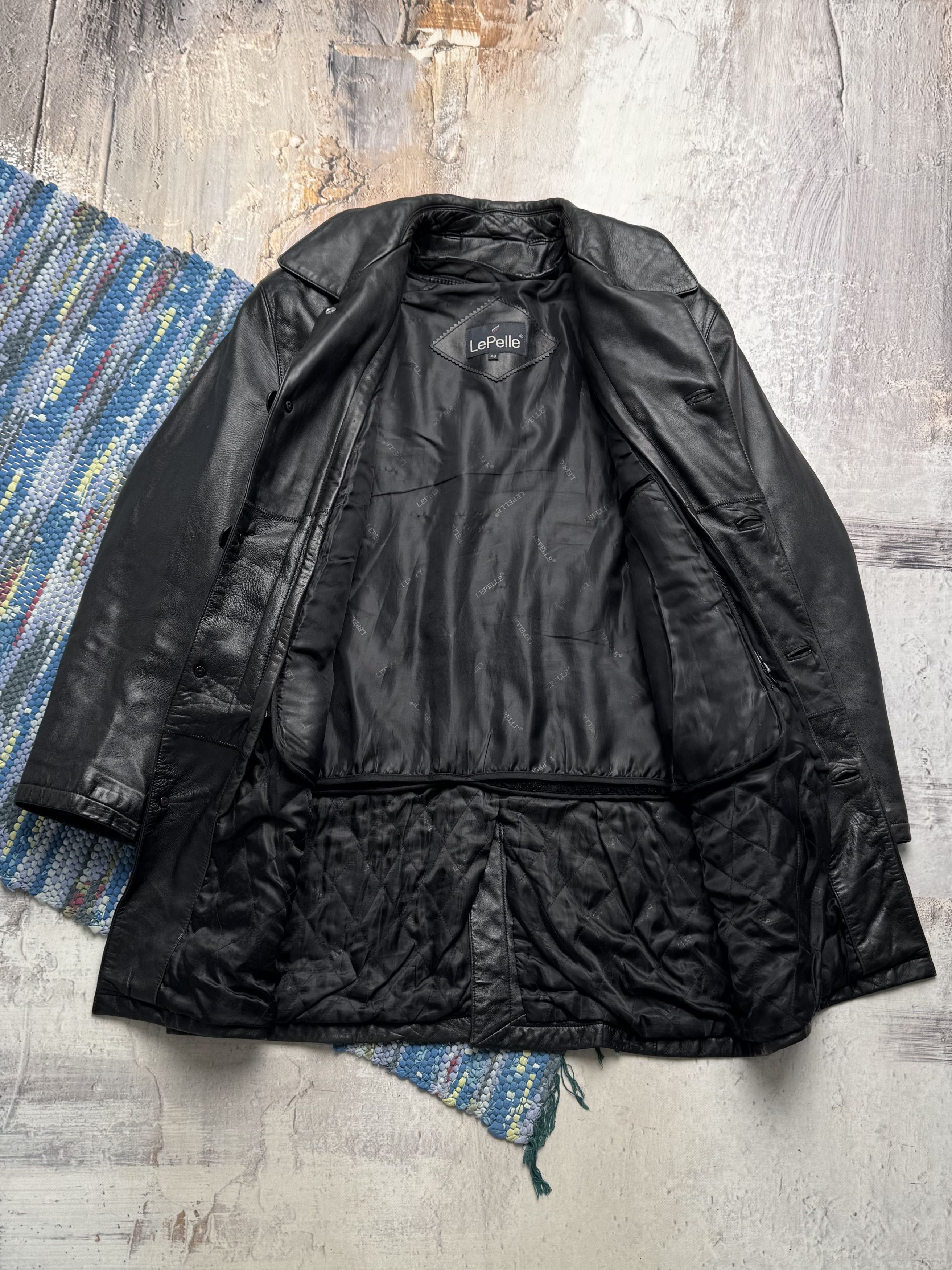 Vintage Vintage Heavy Leather Coat A6(V1)D15 Size US M / EU 48-50 / 2 - 5 Thumbnail