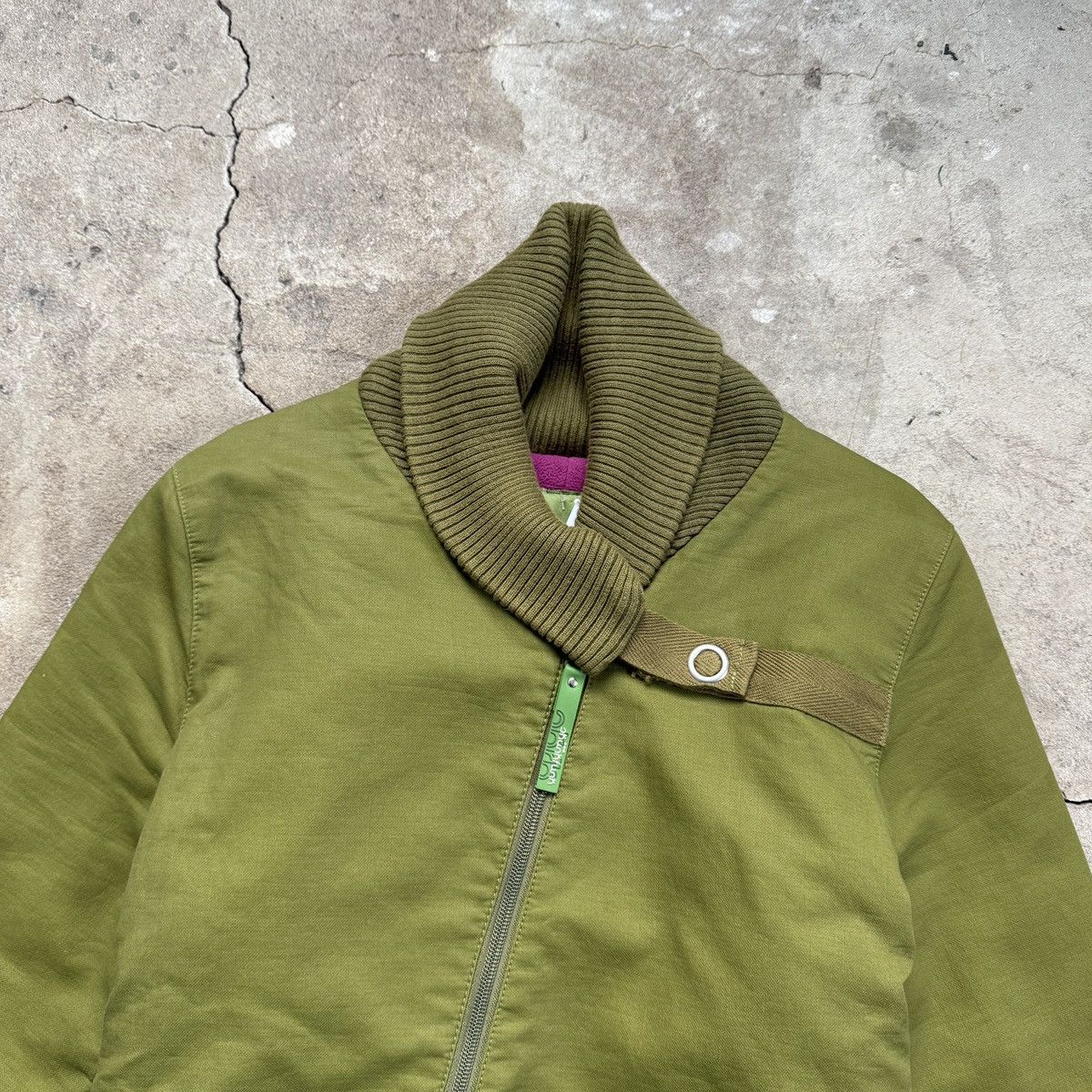 Vintage Y2K Skunkfunk Green Fairy Core Asymmetric Zip Jacket Size M / US 6-8 / IT 42-44 - 4 Thumbnail