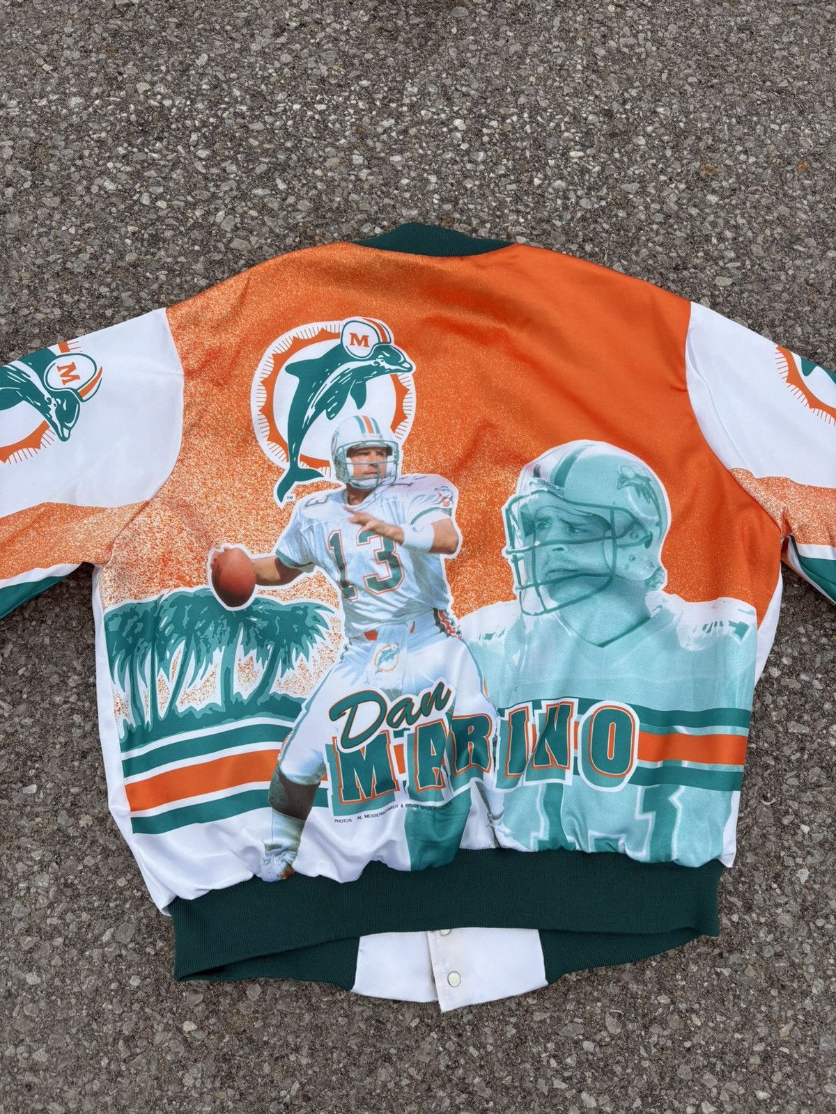 Chalk Line 90s Chalk Line Miami Dolphins Dan Marino Jacket Size US XL / EU 56 / 4 - 3 Thumbnail
