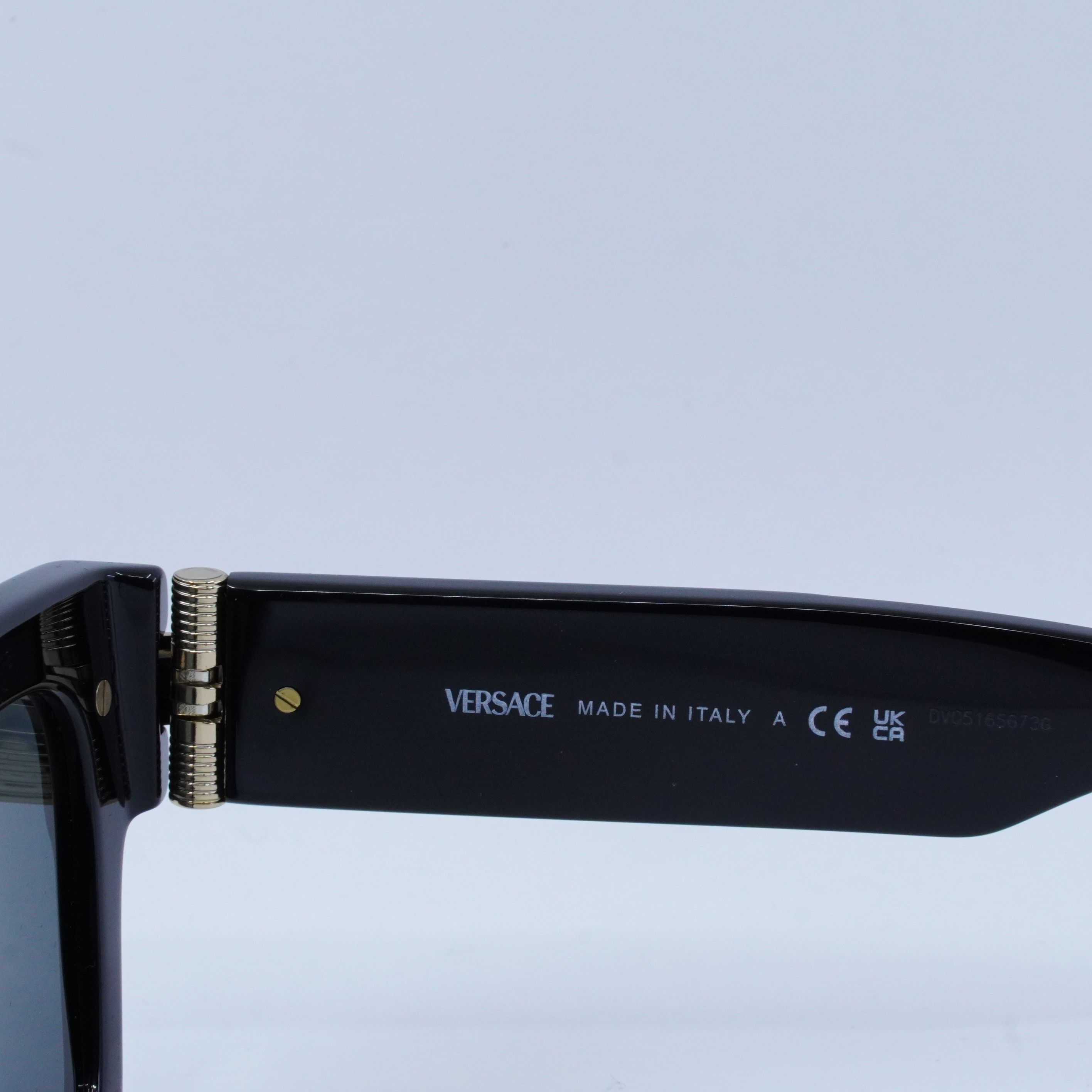 Versace Versace VE4464 GB1/87 Sunglasses Black Square Frame Size ONE SIZE - 8 Thumbnail