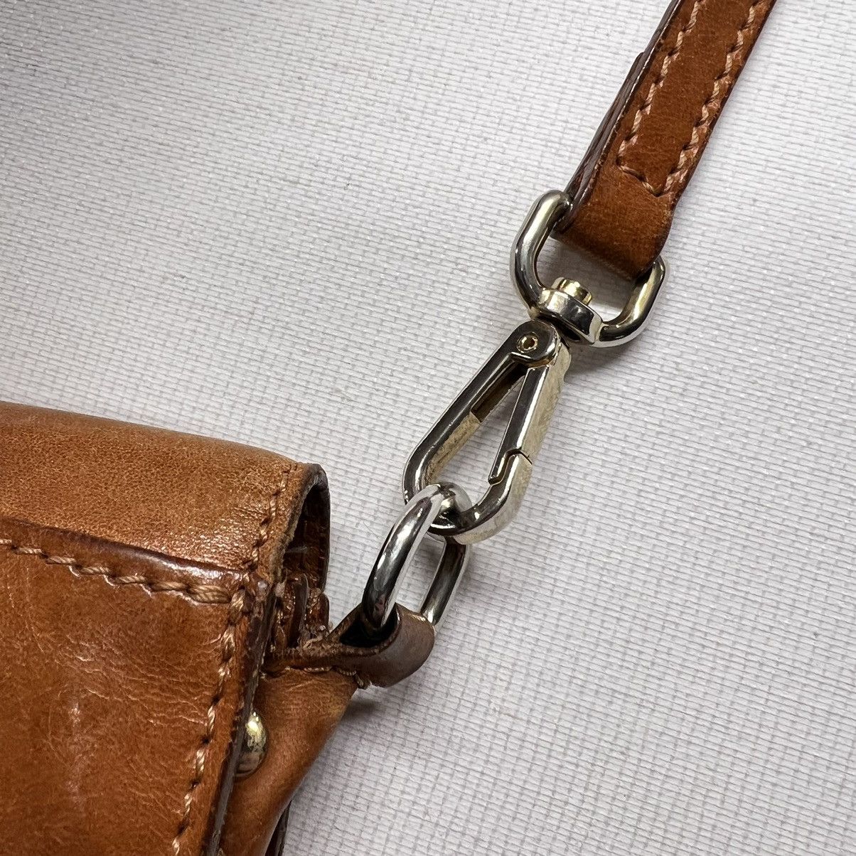 Vera Pelle × Vintage VTG Vera Pelle Leather Bag Brown Crossbody Purse Strap Size ONE SIZE - 16 Thumbnail