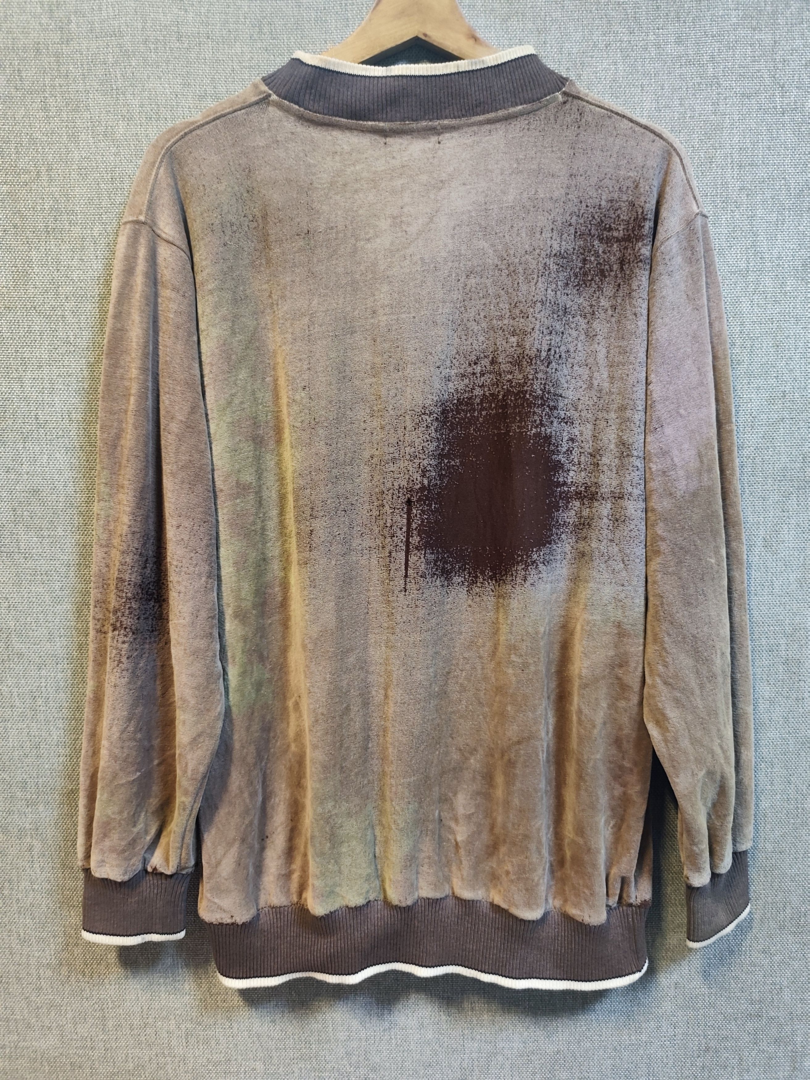 Celine Vintage 80s Celine Sulky Logo Velour Sweatshirt Distressed Size US M / EU 48-50 / 2 - 2 Thumbnail