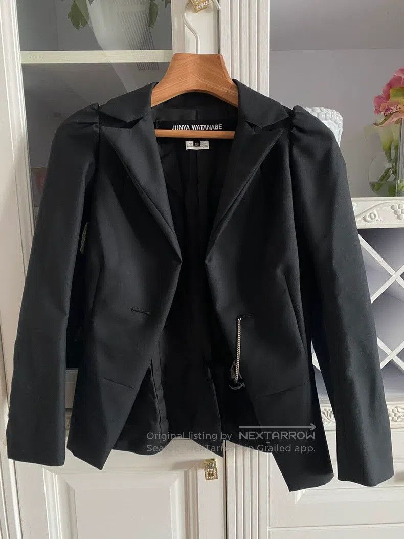 Junya Watanabe Junya Watanabe Puff Collar Blazer Mixed Jacket Size XS / US 0-2 / IT 36-38 - 2 Thumbnail