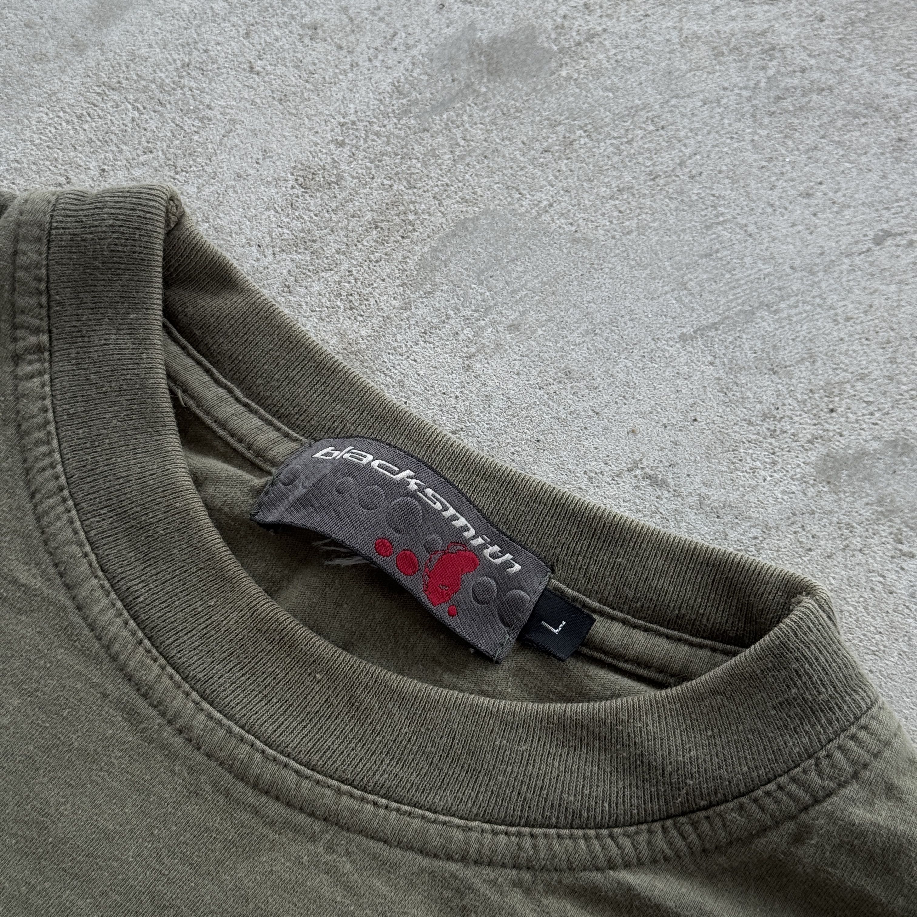 Blacksmith Blacksmith Vintage Olive Green Khaki Graphic Font T Shirt Size US L / EU 52-54 / 3 - 4 Thumbnail