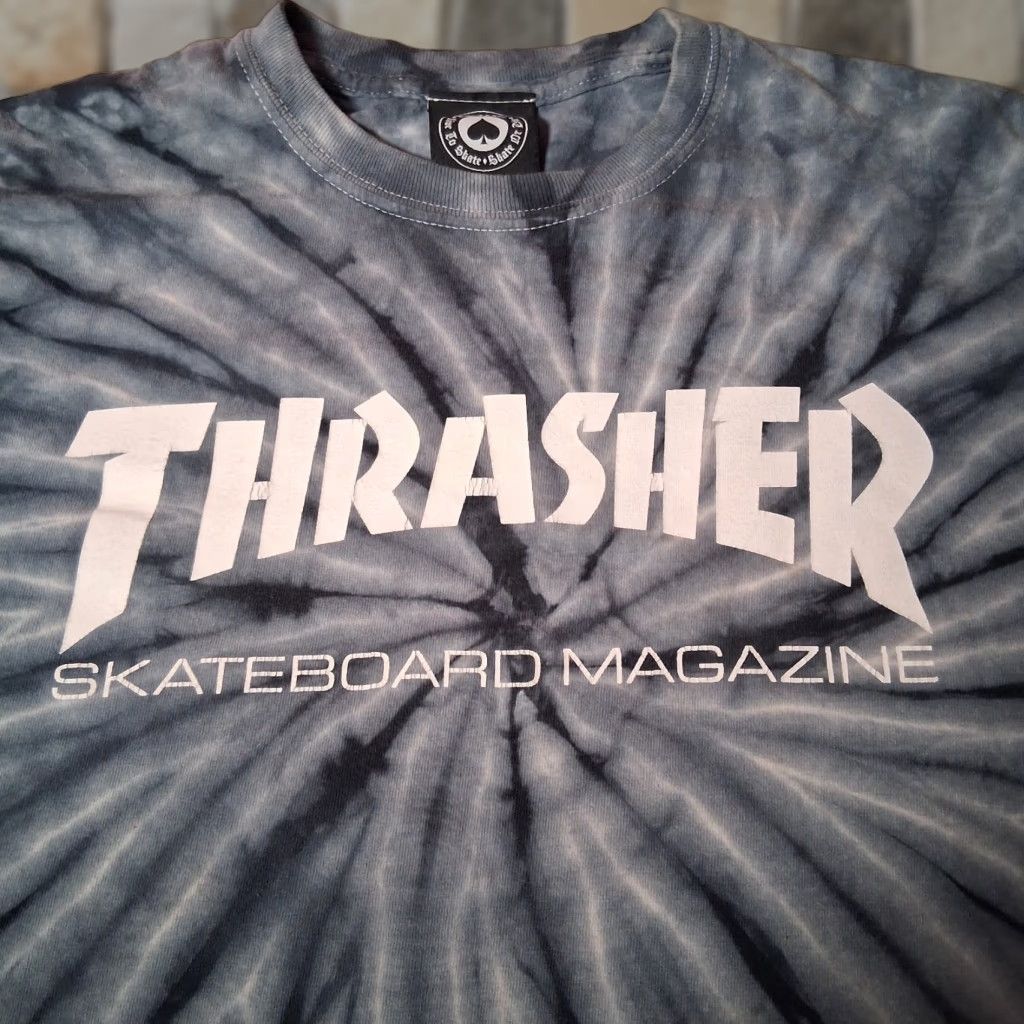 Thrasher Thrasher Shirt Men M Gray Tie Dye Short Sleeve Crew Neck Logo Graphic Skateboarding Magazine Thrasher Size US M / EU 48-50 / 2 - 1 Thumbnail