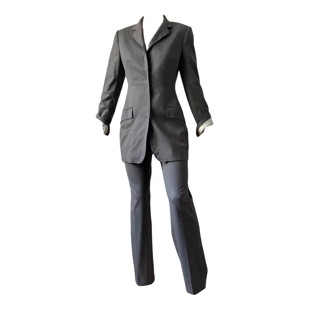 Dolce & Gabbana Dolce & Gabbana Grey Tailored Wool Blend Suit Set Size M / US 6-8 / IT 42-44 - 2 Thumbnail