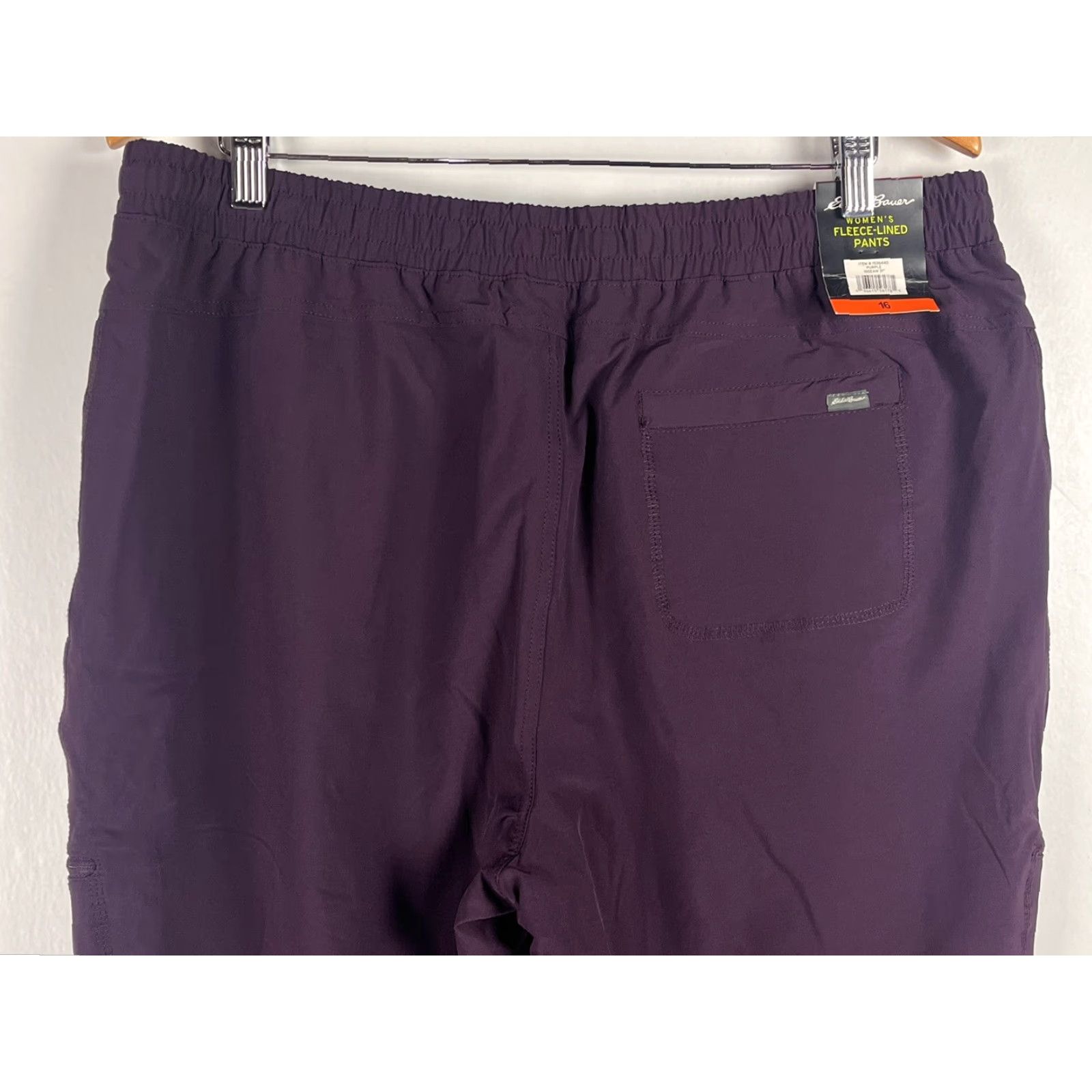 Eddie Bauer Eddie Bauer Fleece Lined Pant Size 16 Purple NWT Warm Comfy Drawstring Casual Size 38" / US 16 / IT 52 - 4 Thumbnail