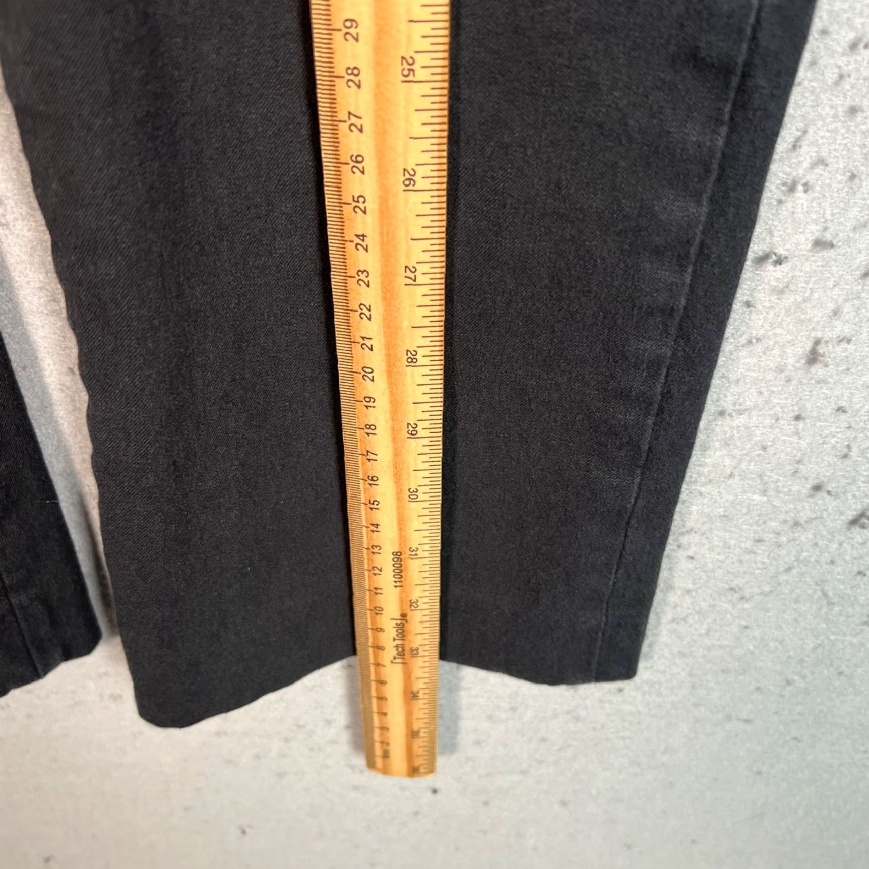 Vintage Sézane Black High-Waisted Dress Pants Womens Size 36 Organic Cotton Blend Size 25" / US 0 / IT 36 - 6 Thumbnail