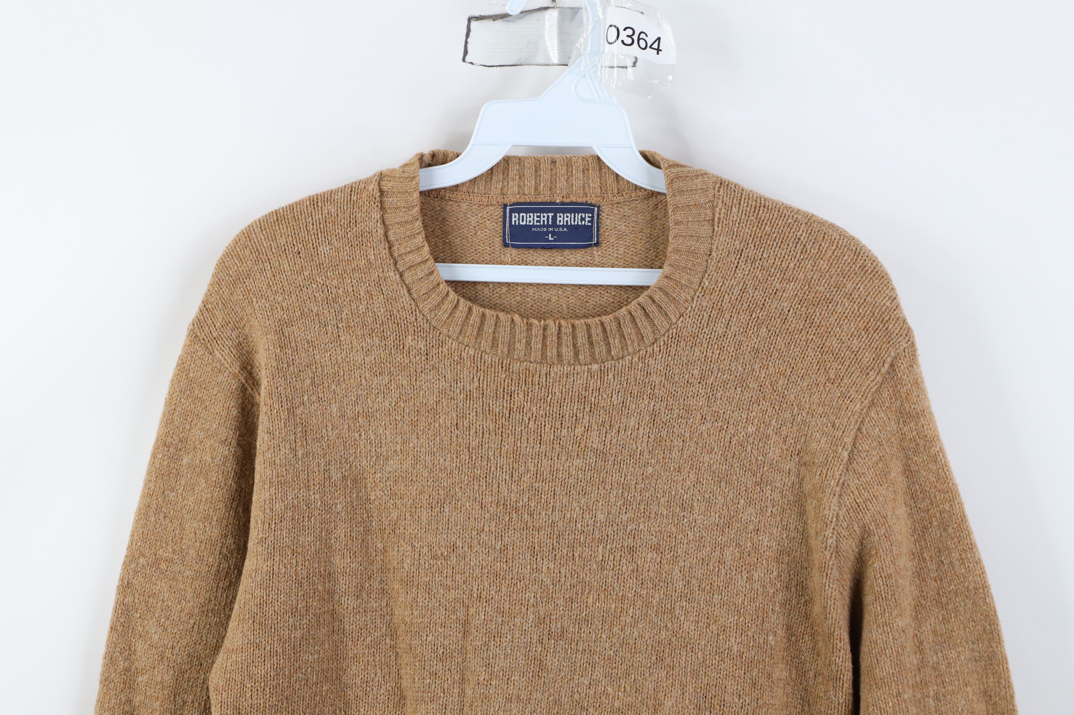 Vintage Vintage 70s Streetwear Wool Blend Crewneck Sweater Beige USA Size US L / EU 52-54 / 3 - 2 Thumbnail