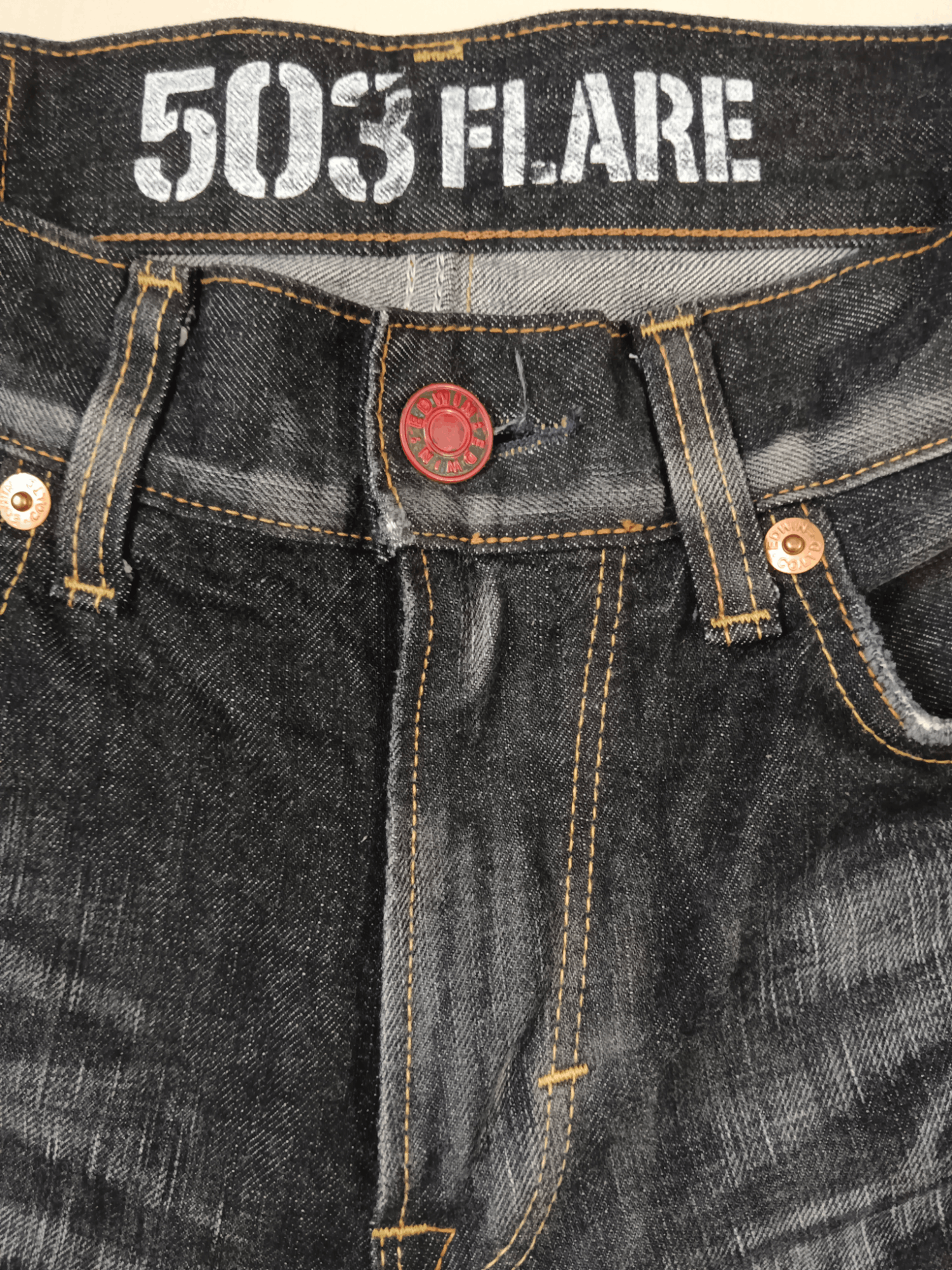 Edwin 🔥Edwin 503🔥 Seditionaries Punk Flare Denim Size US 33 - 8 Thumbnail