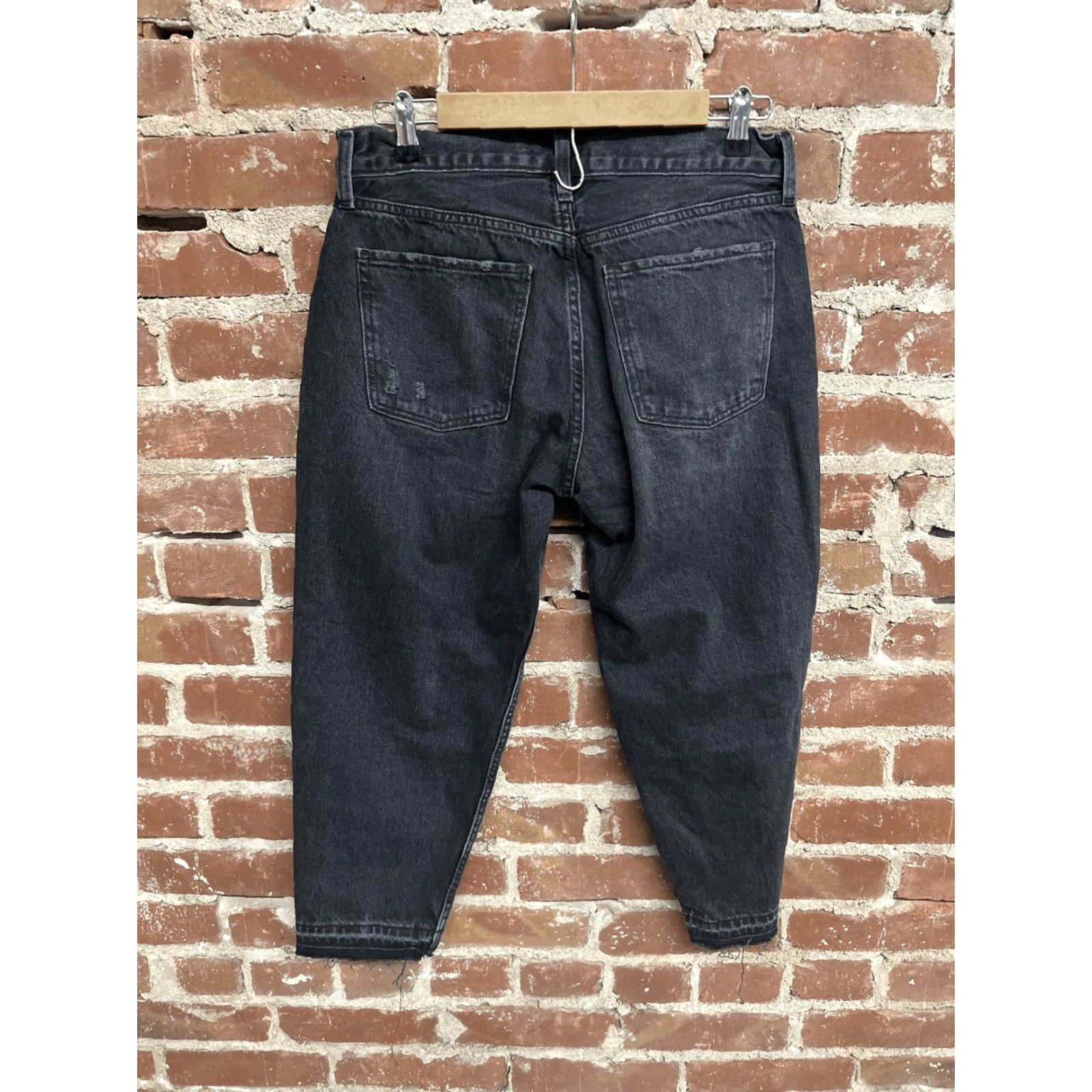Vintage Womens Old Navy Jeans High Rise Slouchy Tapered Black 8P Petite NWT Jeans Tapered Slouchy Straight Zipper 22Inseam Womens Size 30" / US 8 / IT 44 - 2 Thumbnail