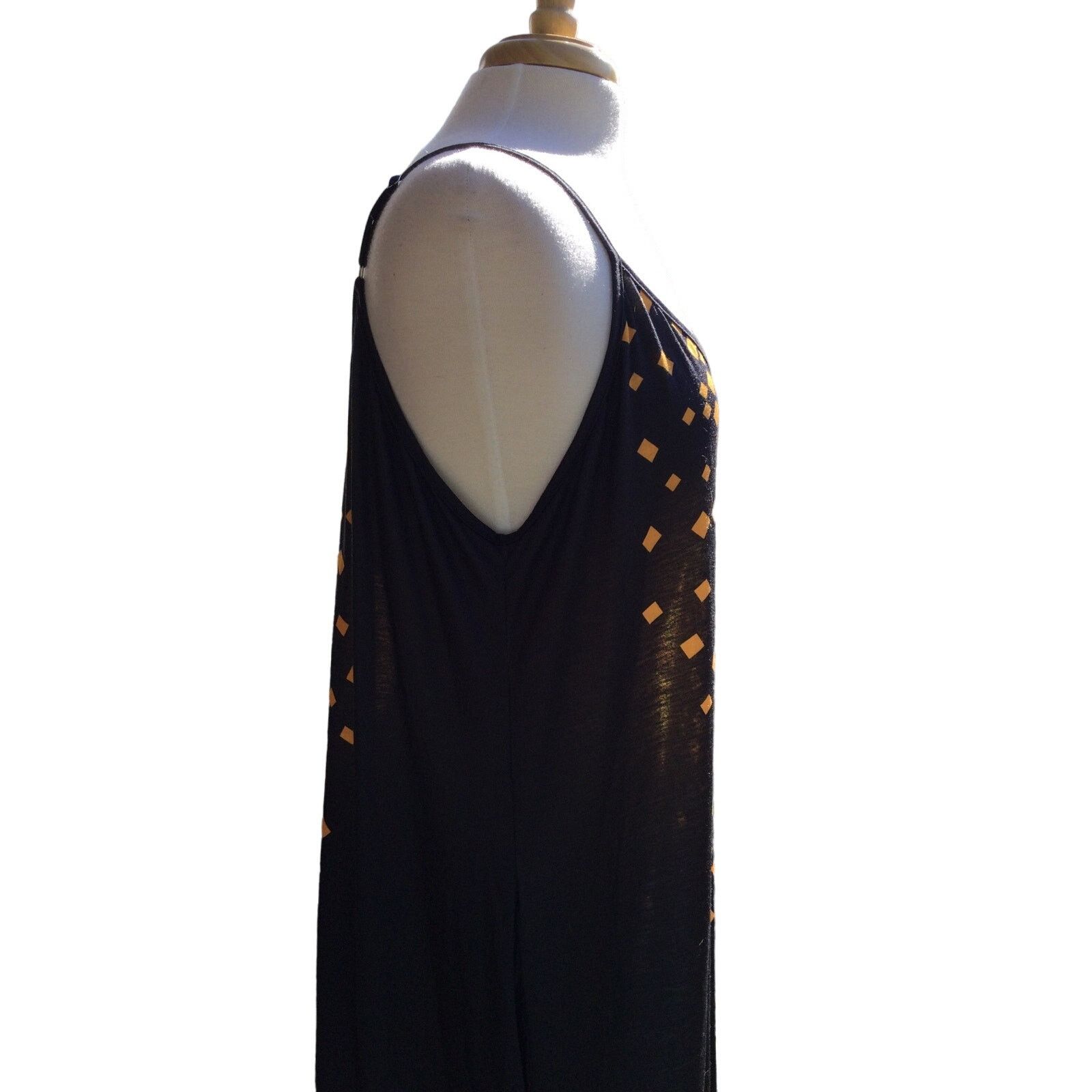 Other Slip Dress Gold Sunflowers Adjustable Straps Pocket Maxi 3X Size 3XL / US 20-22 - 4 Thumbnail
