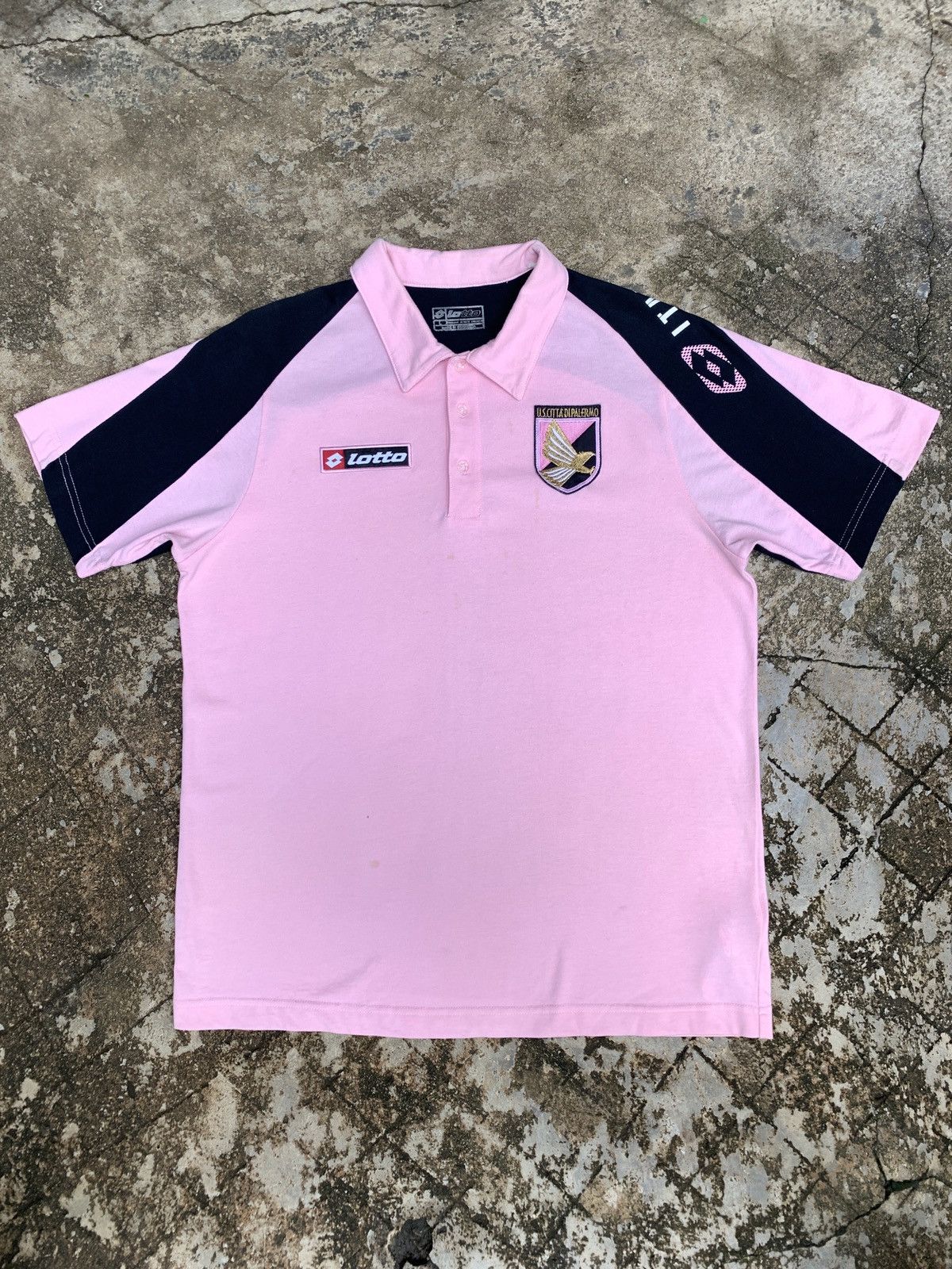 Lotto Sport 2000s Lotto FC Palermo Serie A Multicolor Polo Shirt Size US L / EU 52-54 / 3 - 1 Thumbnail