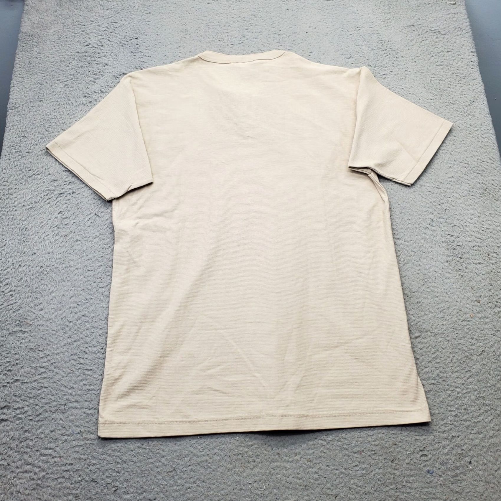 Vintage Arizona Henley Shirt Mens XL Brown Solid Cotton Short Sleeve Crest Logo Size US XL / EU 56 / 4 - 2 Thumbnail