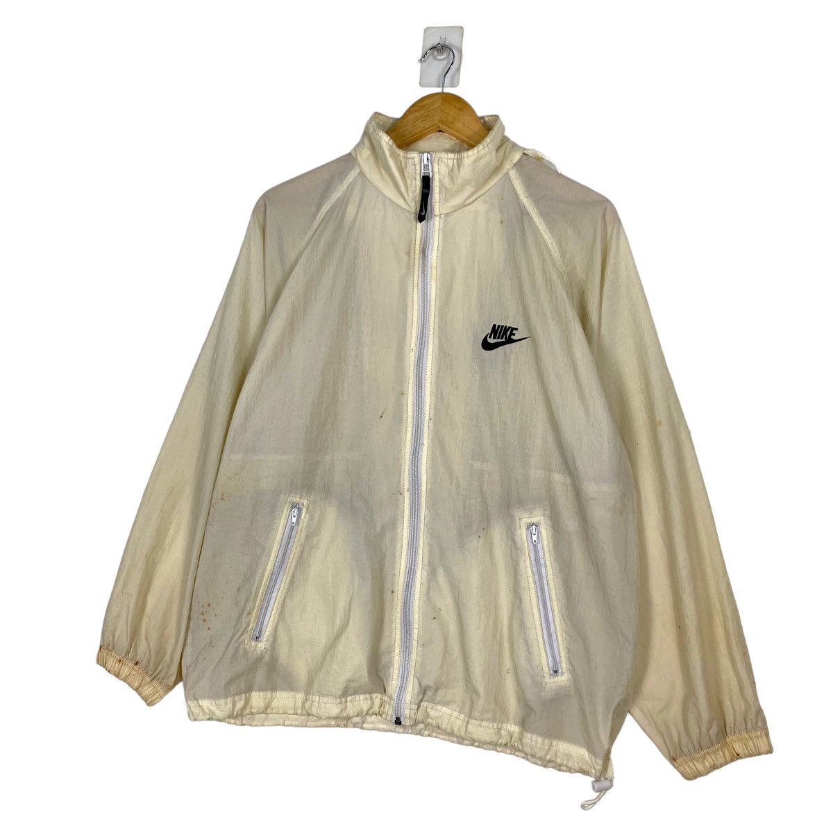Japanese Brand Vintage 90s Nike Big Swoosh Light Zipper Jacket Size US M / EU 48-50 / 2 - 2 Thumbnail