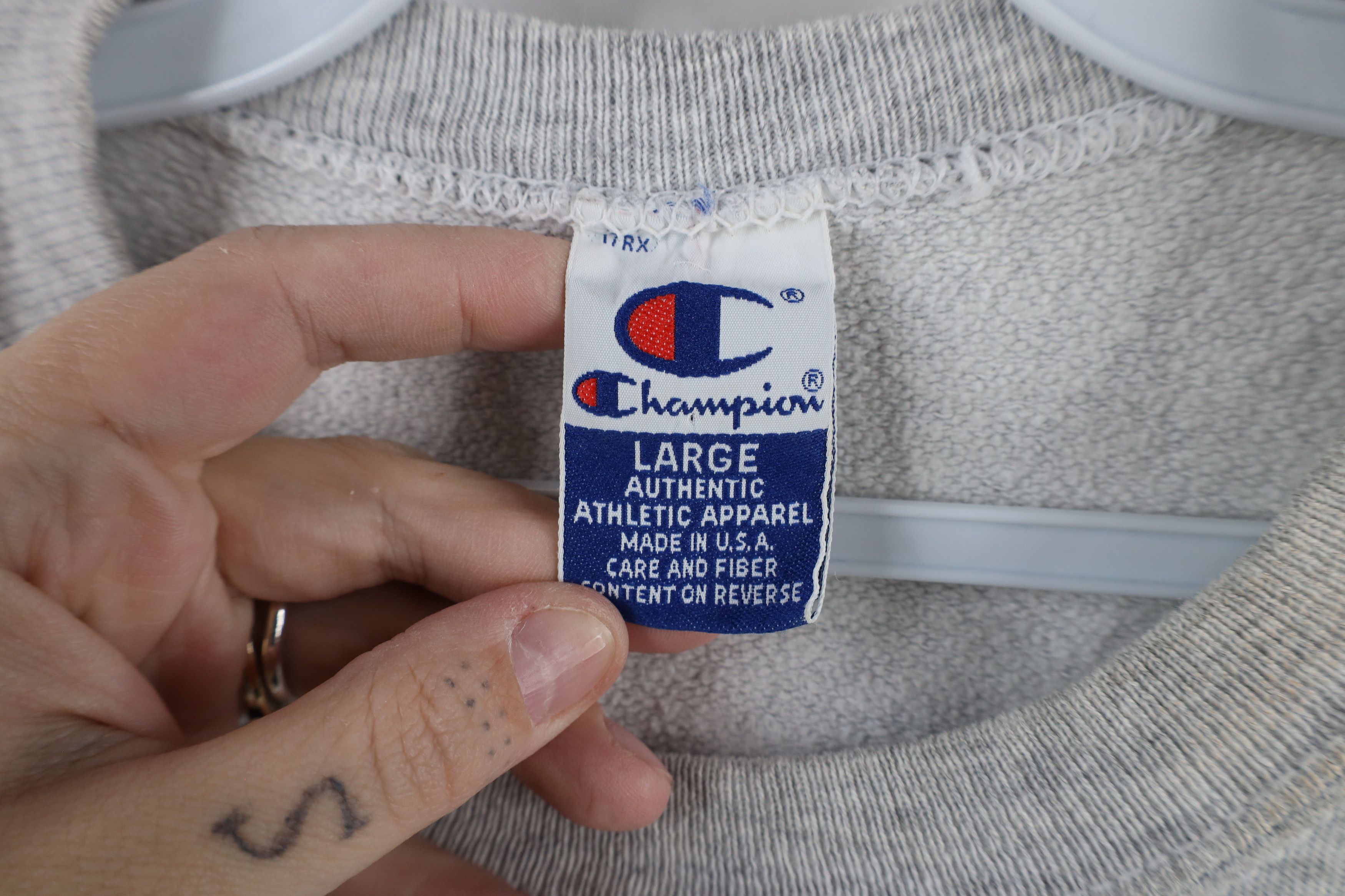 Champion × Vintage Vintage 90s Champion Wittenberg University Sweatshirt Gray Size US L / EU 52-54 / 3 - 9 Thumbnail