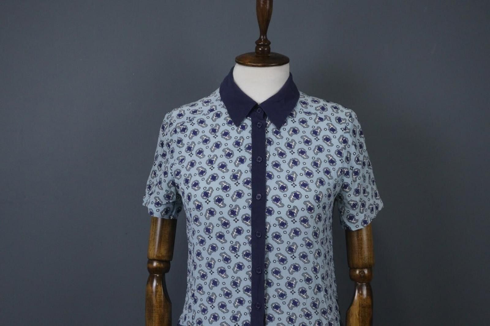 Designer Claudie Pierlot Multicolor Floral Silk Shirt Dress Size 36 Size M / US 6-8 / IT 42-44 - 2 Thumbnail