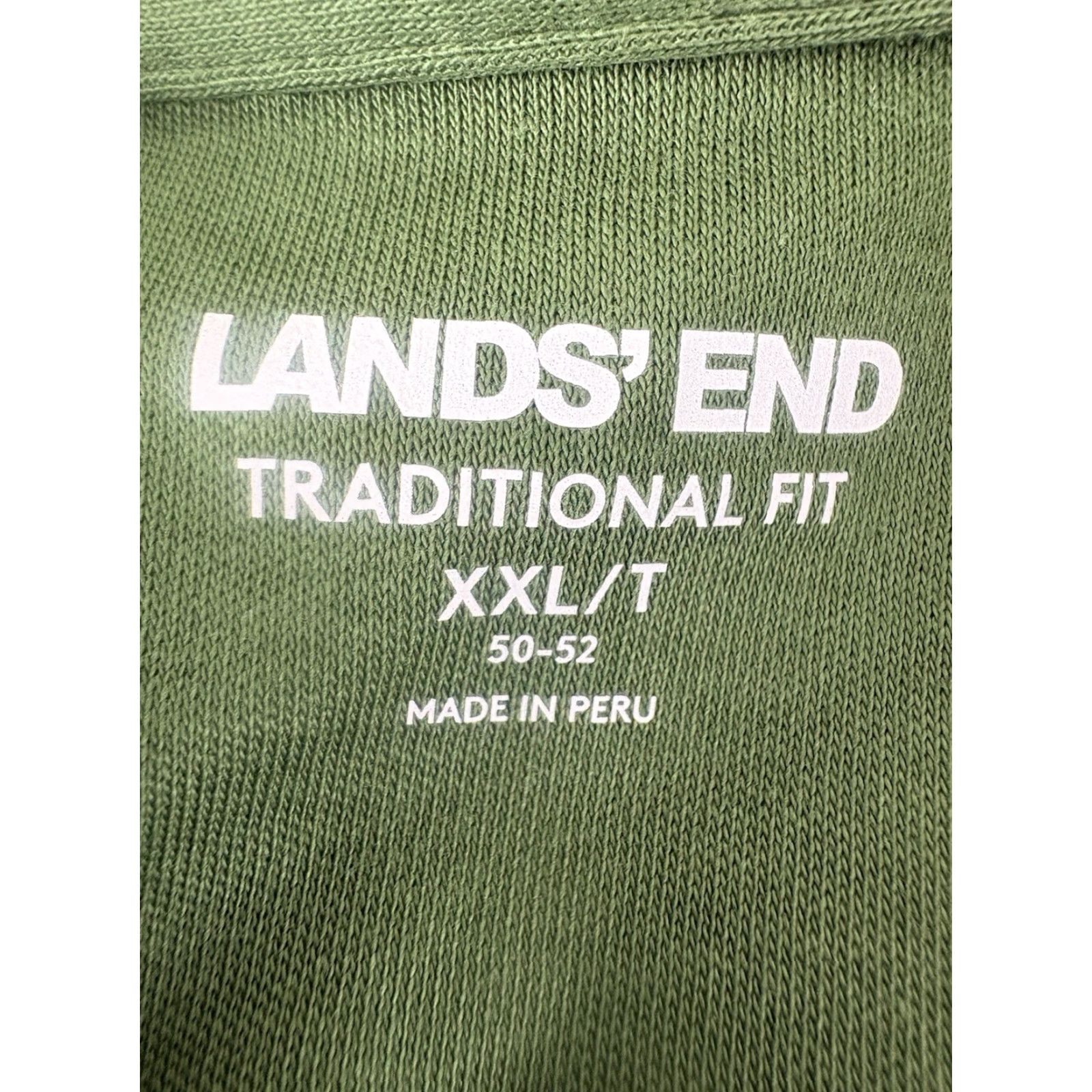 Lands' End Lands' End Polo Shirt Men’s XXL/T Green 3 Button Knit Cotton 100% Casual Classic Preppy Golf Shirt Mens Polo 3 Button Lands End Shirt Size US XXL / EU 58 / 5 - 7 Thumbnail