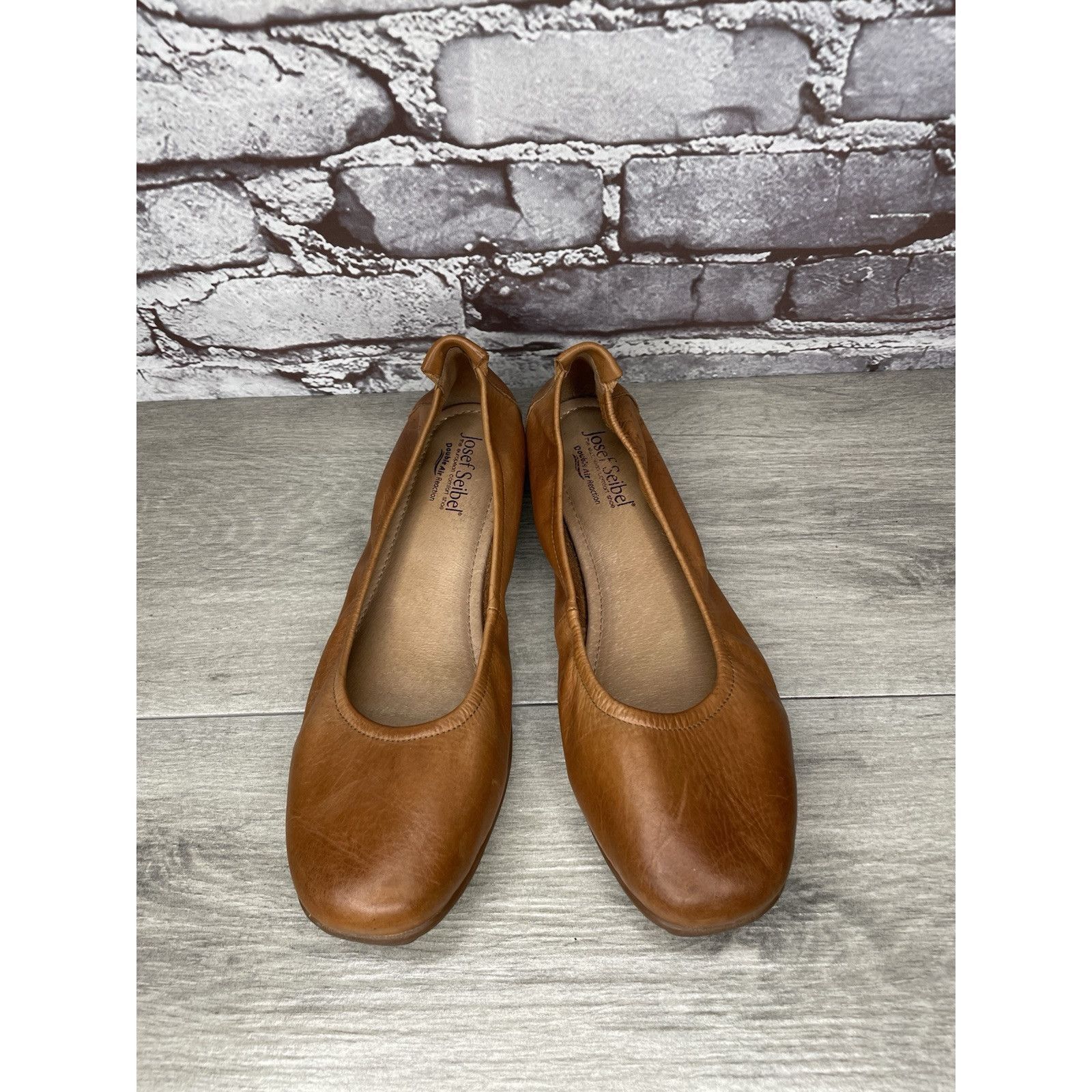 JOSEF SEIBAL Josef Seibel Fenja Brown Leather Ballerina Ballet Flats Wome Size US 9.5 / IT 39.5 - 15 Thumbnail
