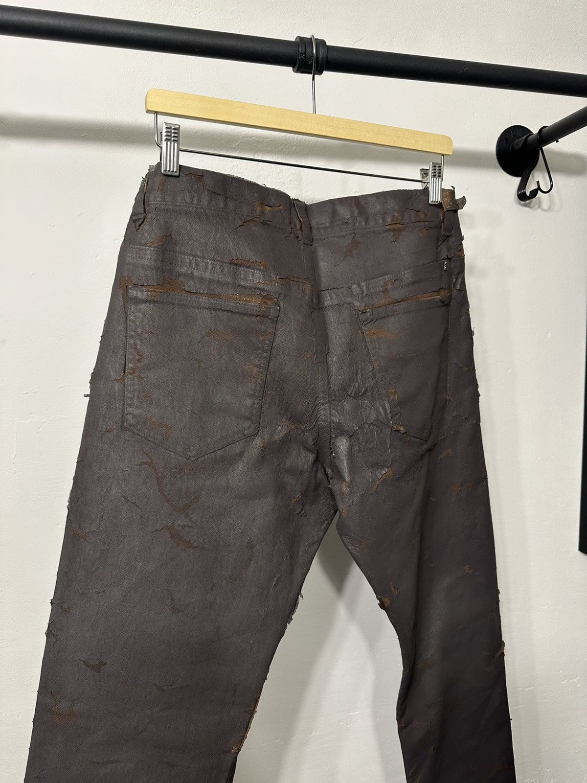 Givenchy Givenchy Crackled Zip Jeans Size US 31 - 10 Thumbnail