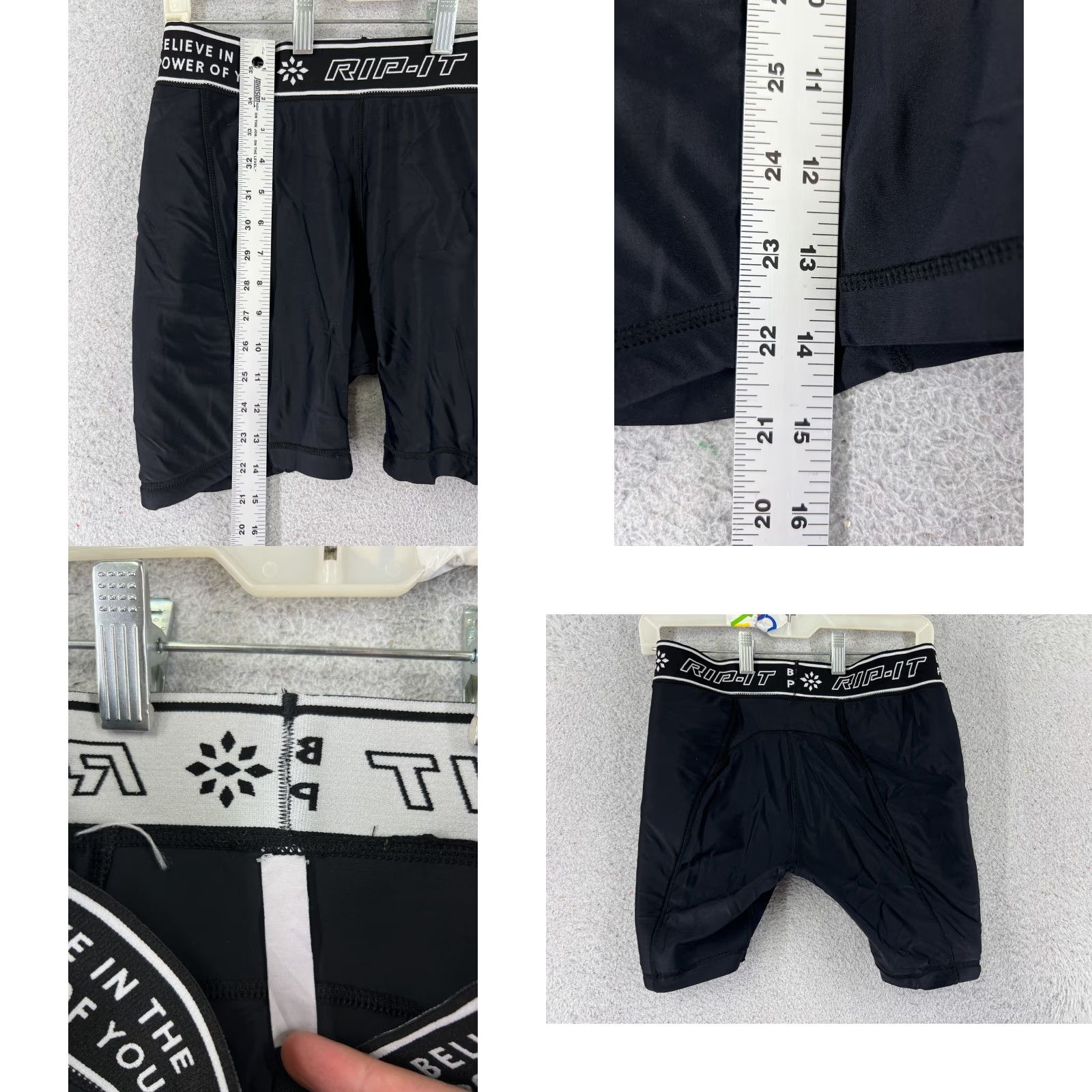 Vintage Rip-It Compression Shorts Adult 32 Black Polyester Spandex Blend Gym Workout Size US 32 / EU 48 - 8 Thumbnail