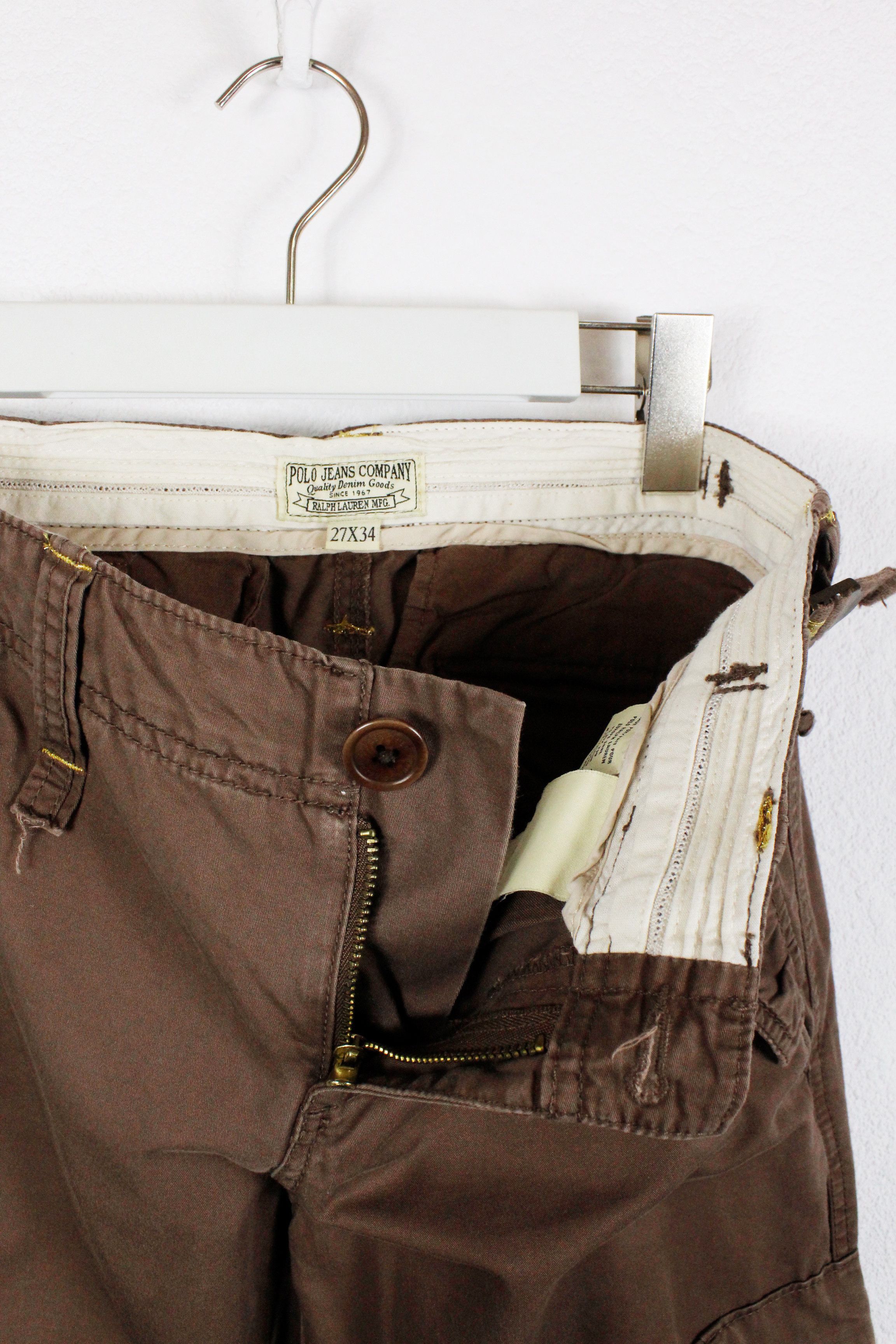 Polo Ralph Lauren × Ralph Lauren Womens Polo Jeans Ralph Lauren Brown Cargo Pants Size 27" / US 4 / IT 40 - 8 Thumbnail