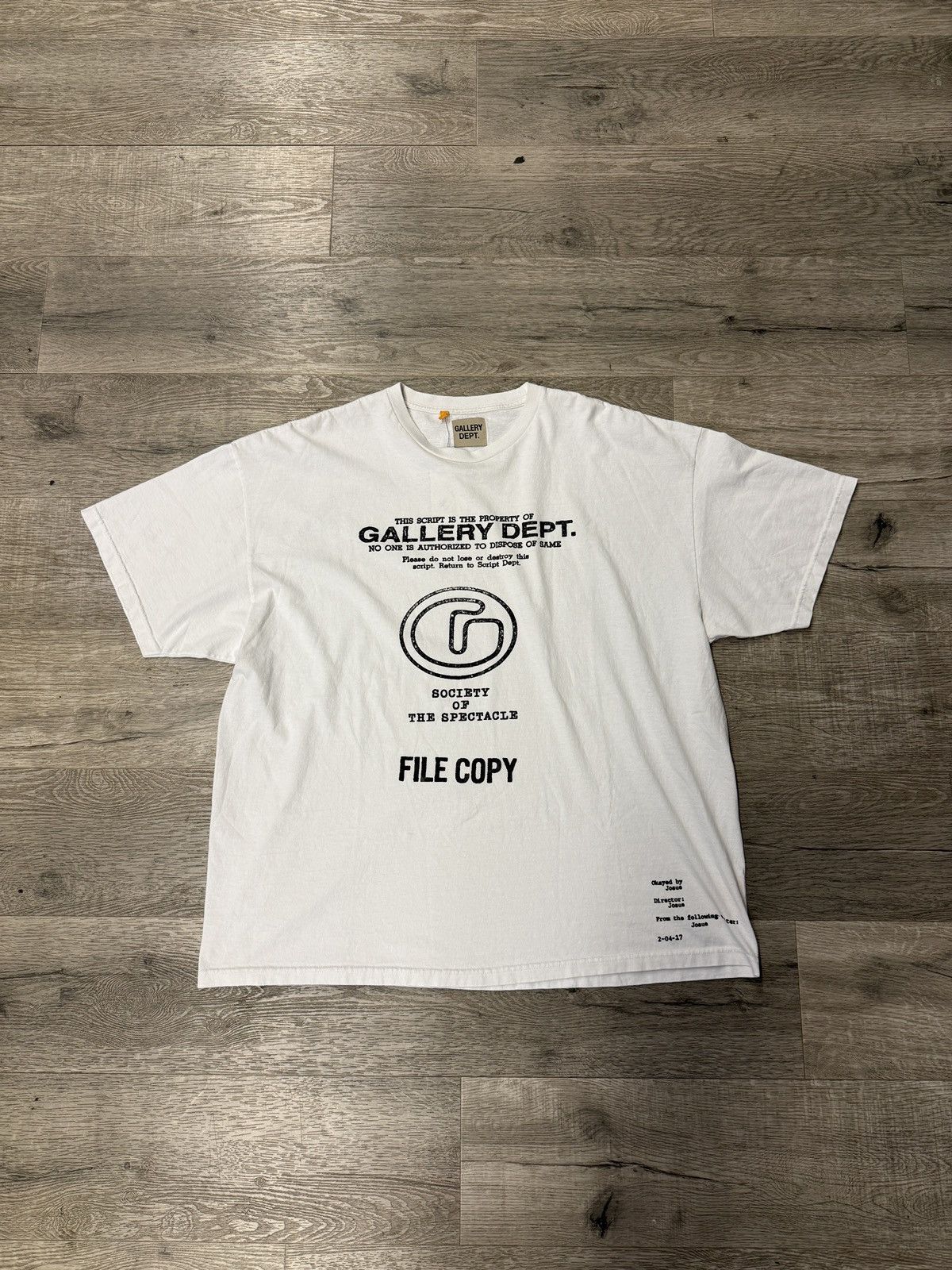 Gallery Dept. Gallery Dept Scrypt File Tee Size US XXL / EU 58 / 5 - 1 Thumbnail