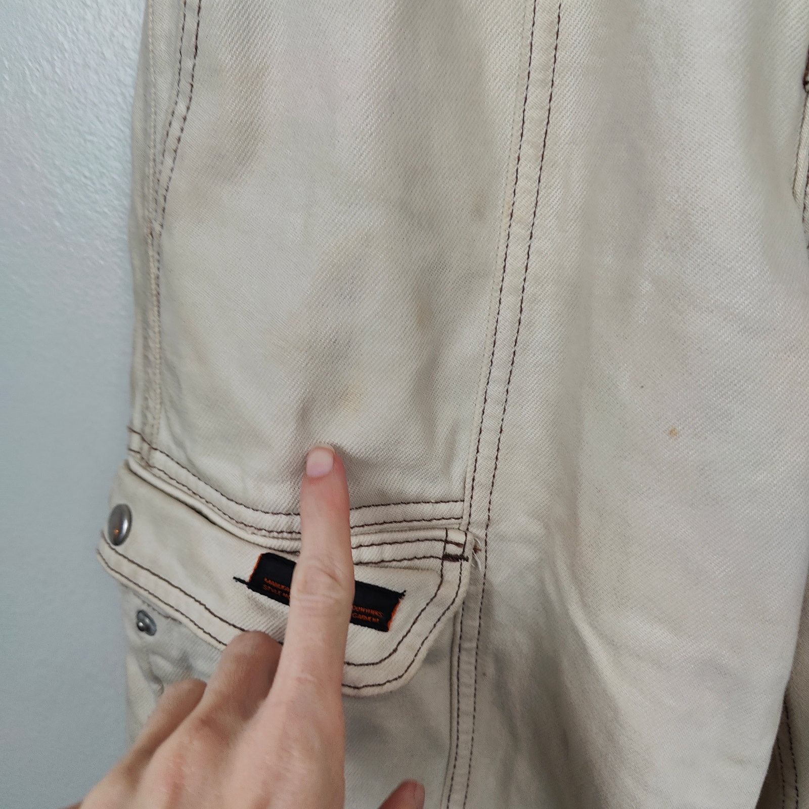 Bdg BDG Baggy Cargo Jeans Womens 26 Beige Y2K Utility Skater Size 26" / US 2 / IT 38 - 4 Thumbnail