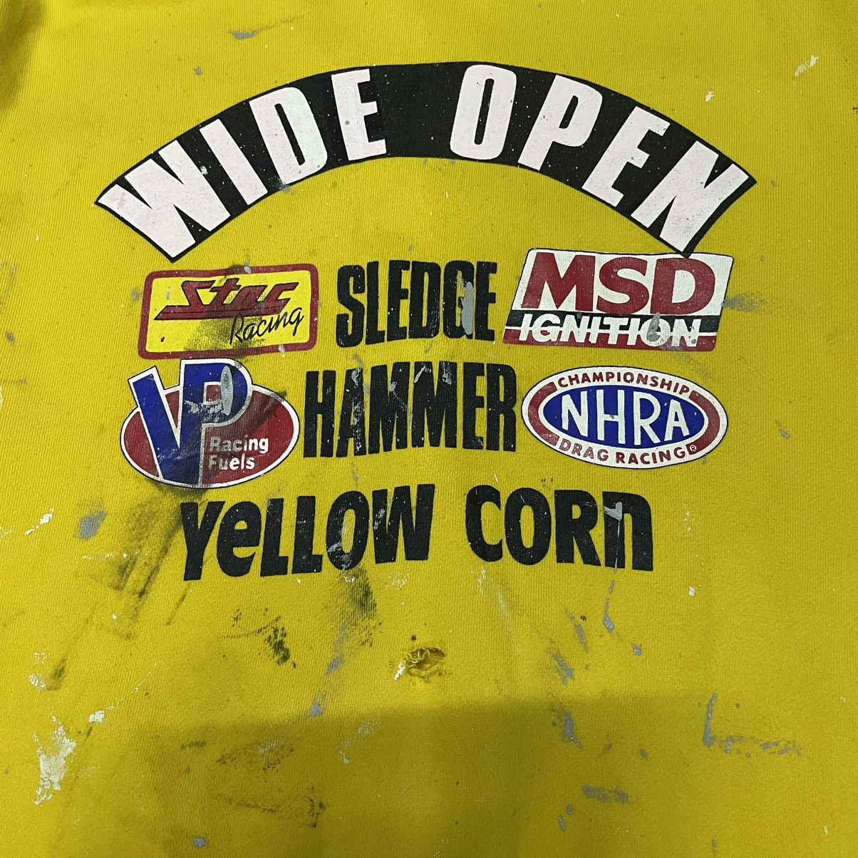 Vintage × YELLOW CORN Vintage Paints Splashed Yellowcorn Crewneck Size US L / EU 52-54 / 3 - 3 Thumbnail