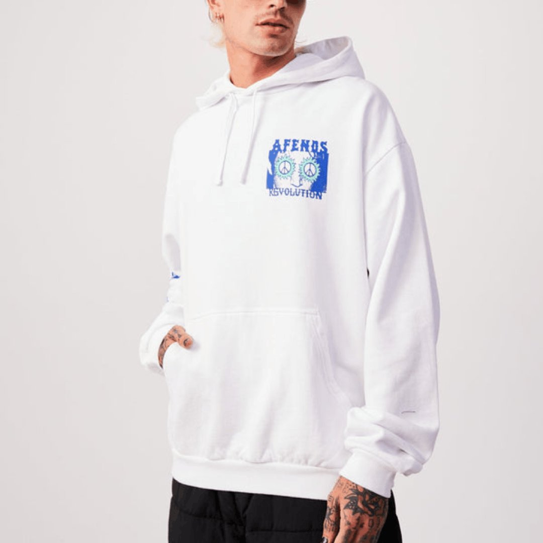 Afends NWT Afends - Utopia - Men's White Organic Hoodie - Medium Size US M / EU 48-50 / 2 - 13 Thumbnail