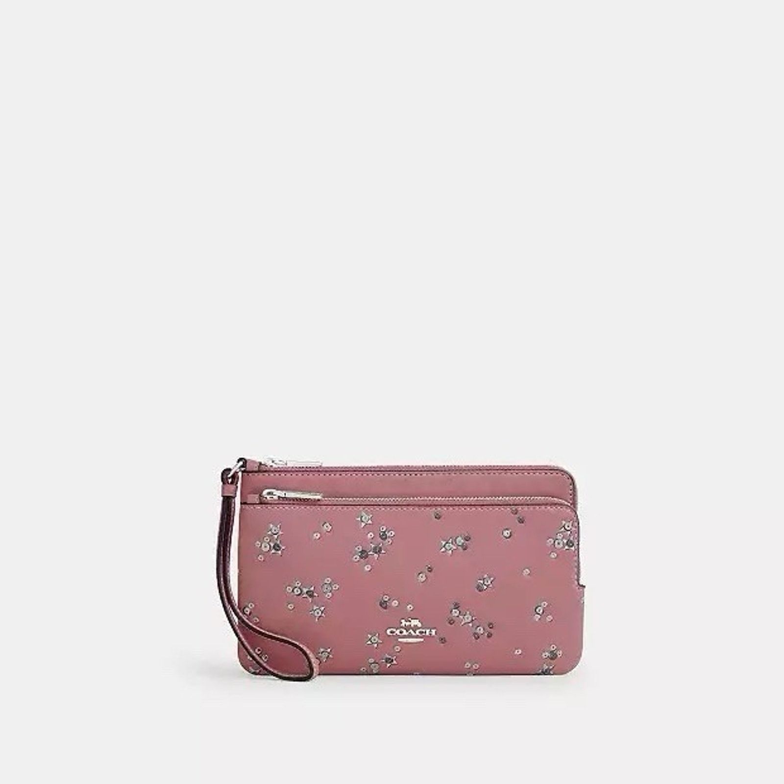 Coach NWT Coach Double Zip Wallet Star CCJ69 Silver /DUSTY PINK Size ONE SIZE - 5 Thumbnail