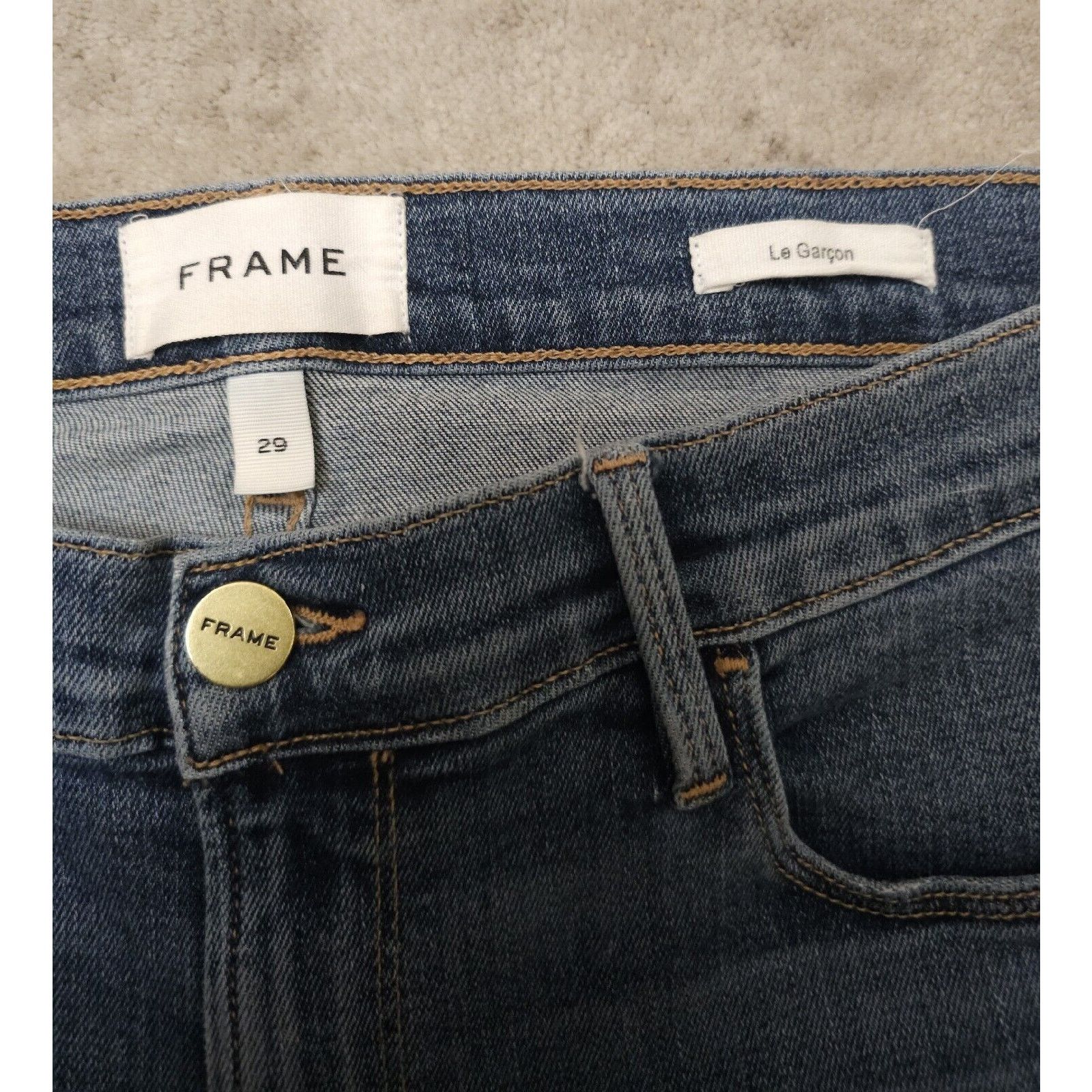 Frame Frame Le Garcon Jeans in Revere Wash USA Size 29 W 33 Size 29" - 6 Thumbnail