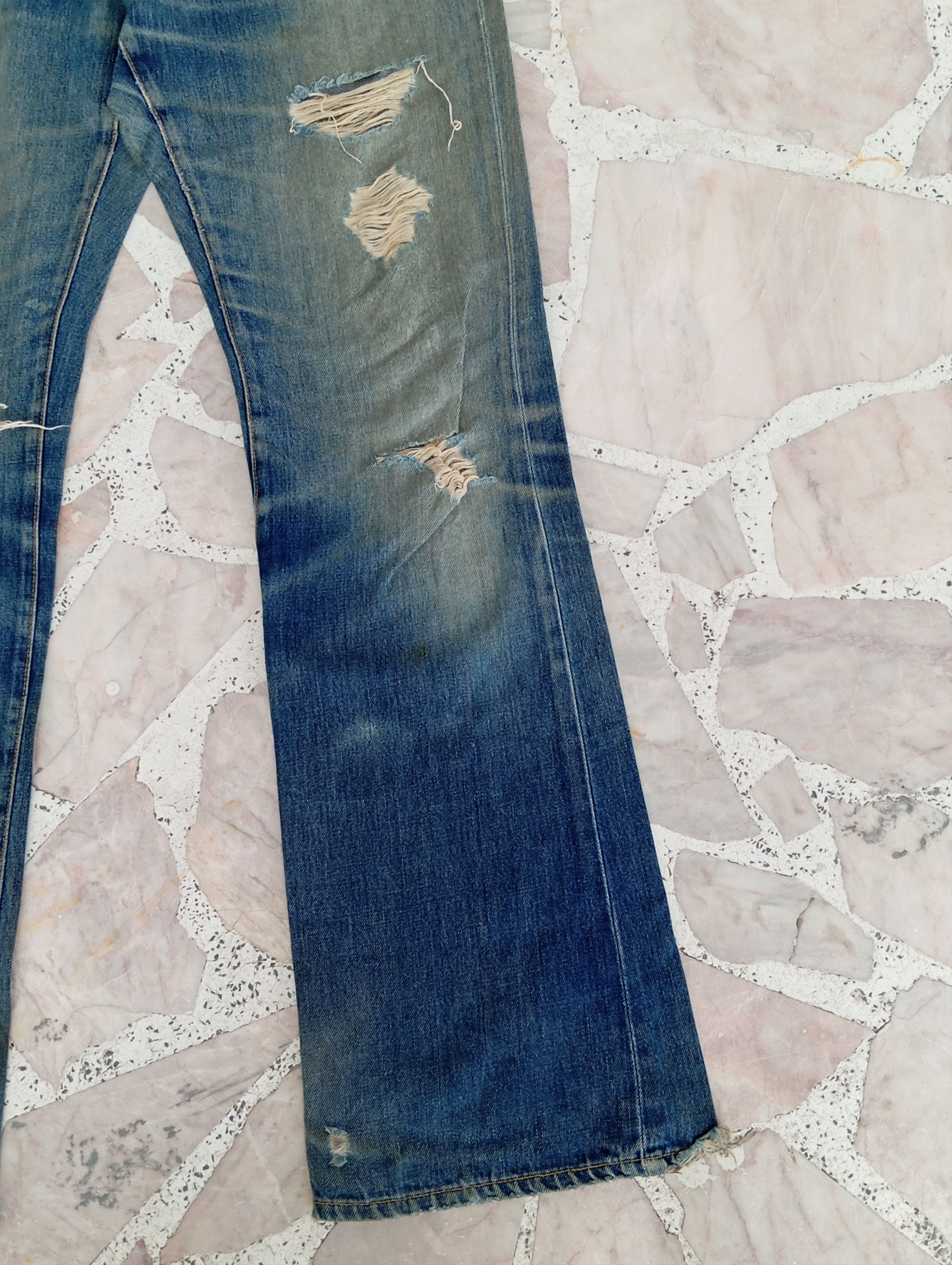 Denime × Vintage Distressed Denime Size US 30 / EU 46 - 7 Thumbnail