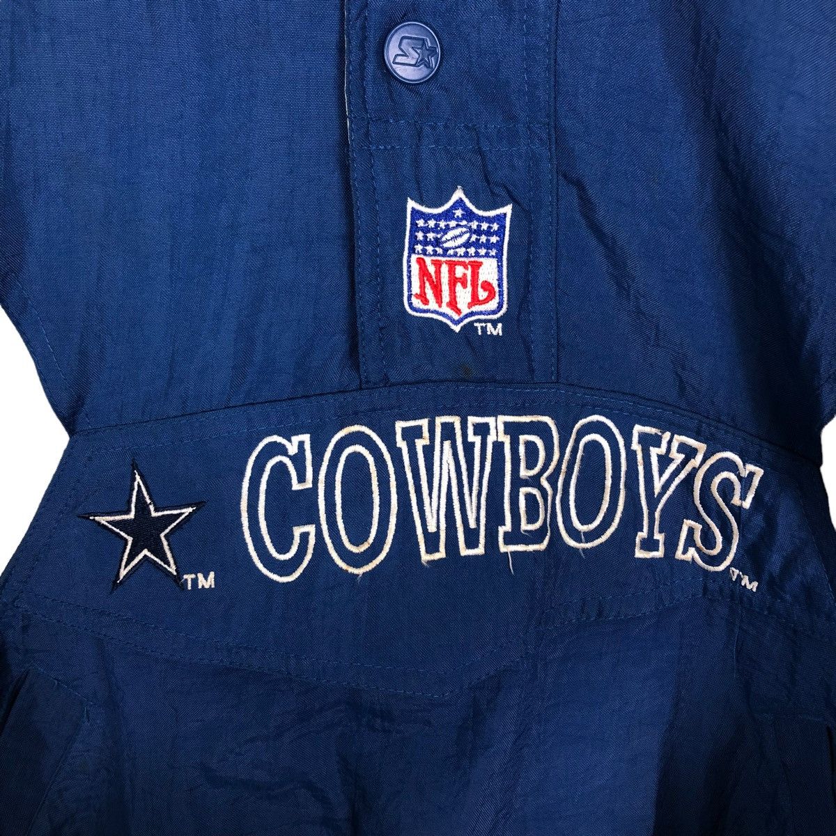 NFL 🔥90’s Vintage Bomber Jacket NFL Starter Cowboys Big Logo Size US XL / EU 56 / 4 - 12 Thumbnail