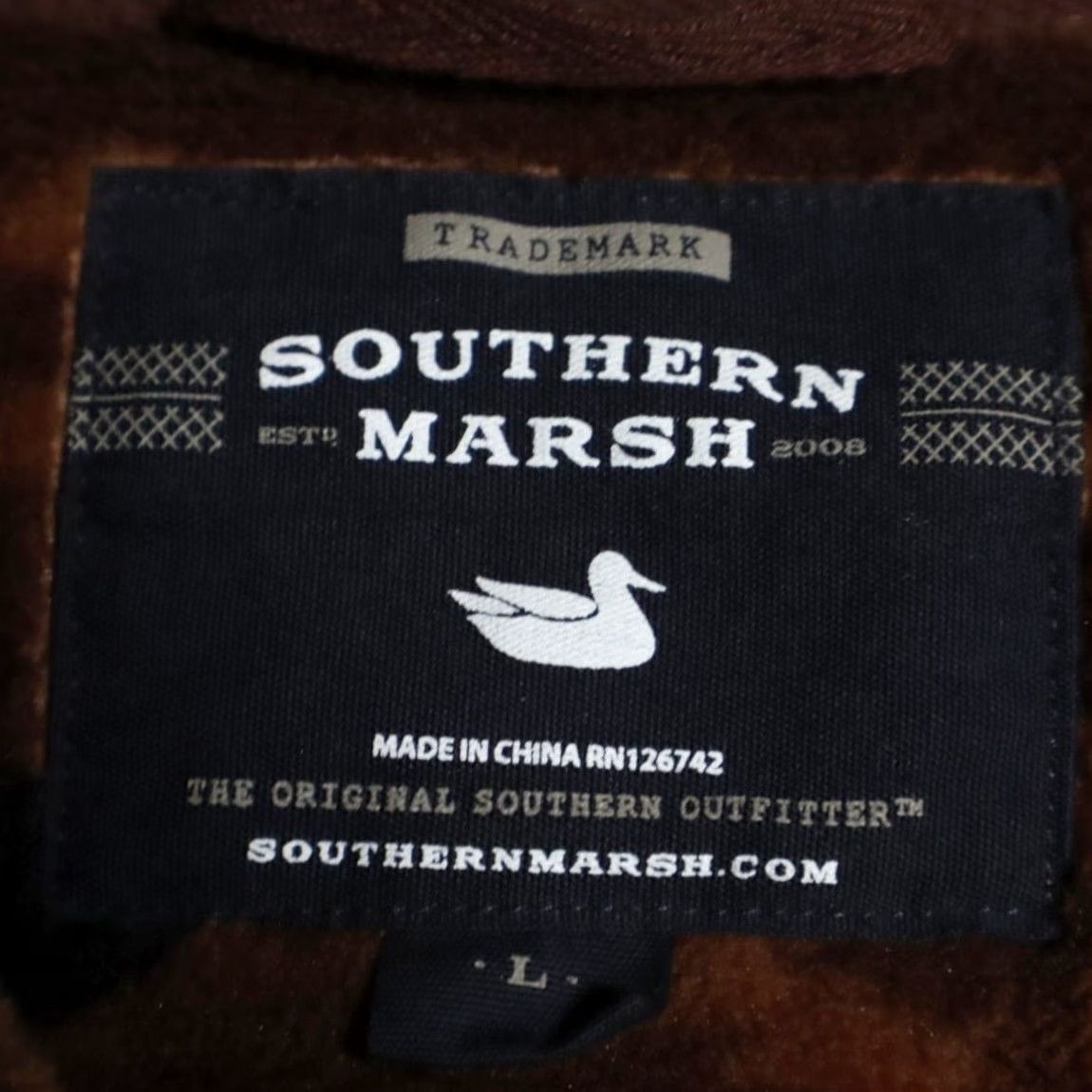 Vintage Southern Marsh Western Aztec Plush Fleece Pullover Striped Mock Long Sleeve Brown Men's L Shirt Size US L / EU 52-54 / 3 - 5 Thumbnail